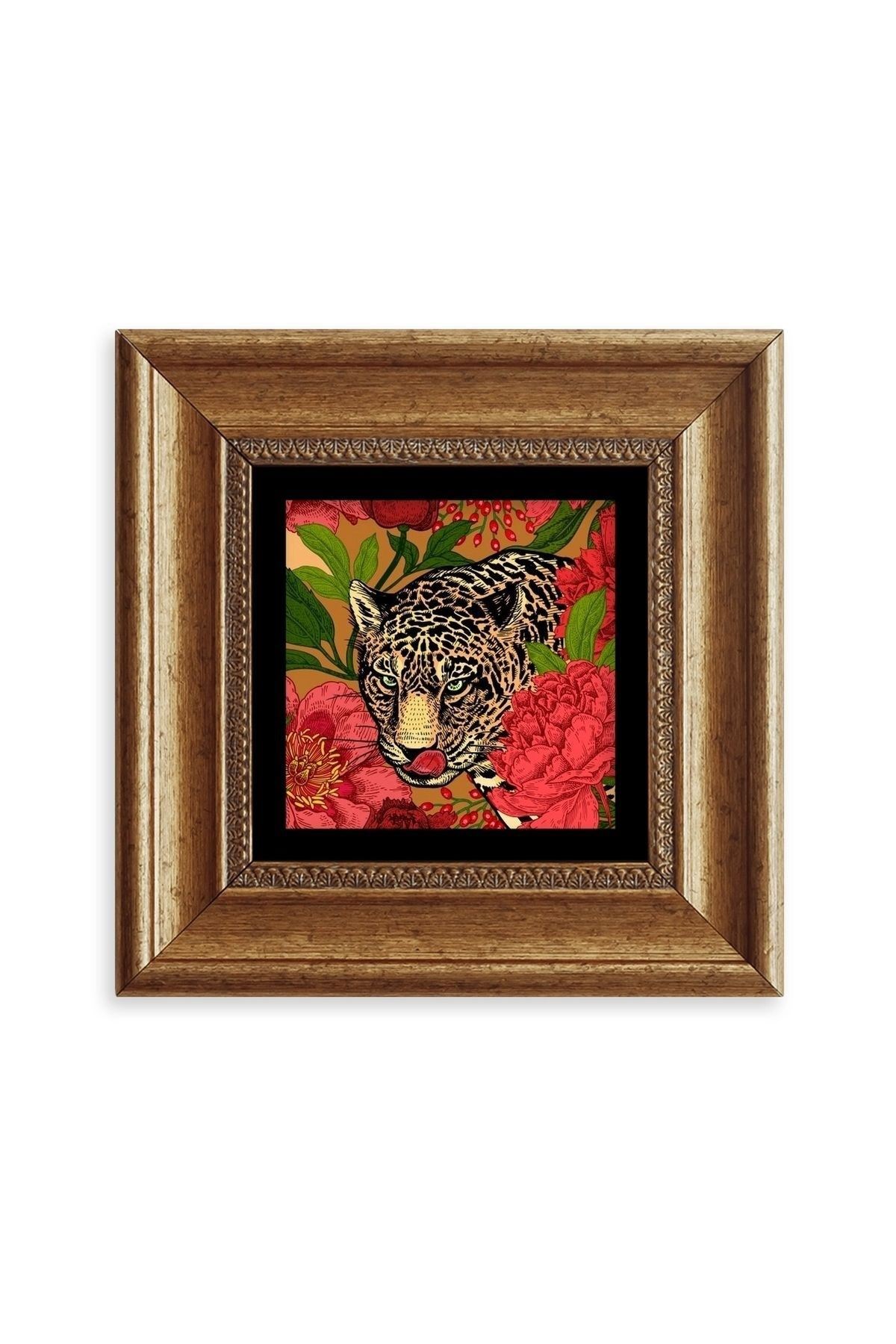 Kaplan Çerçeveli Taş Tablo 20 cm