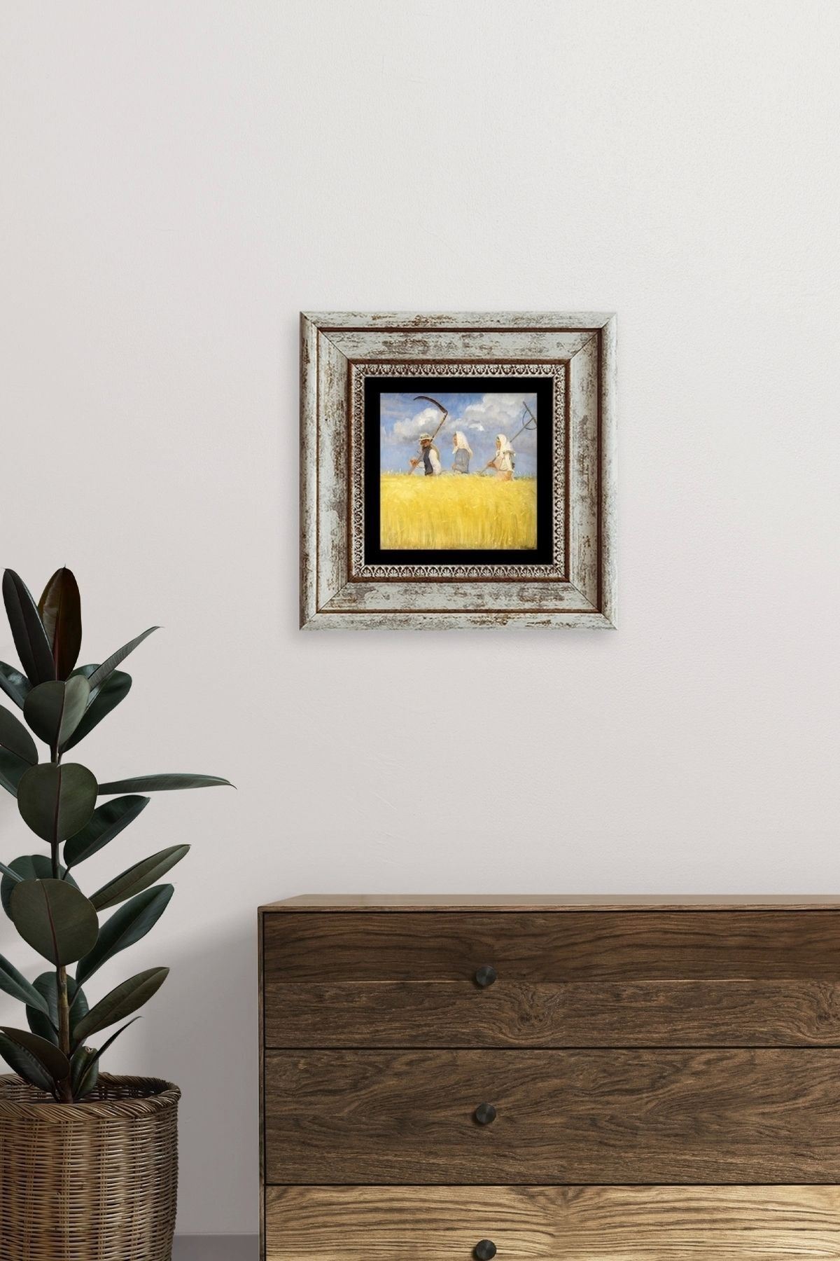 Van Gogh Çerçeveli Taş Tablo 20 cm