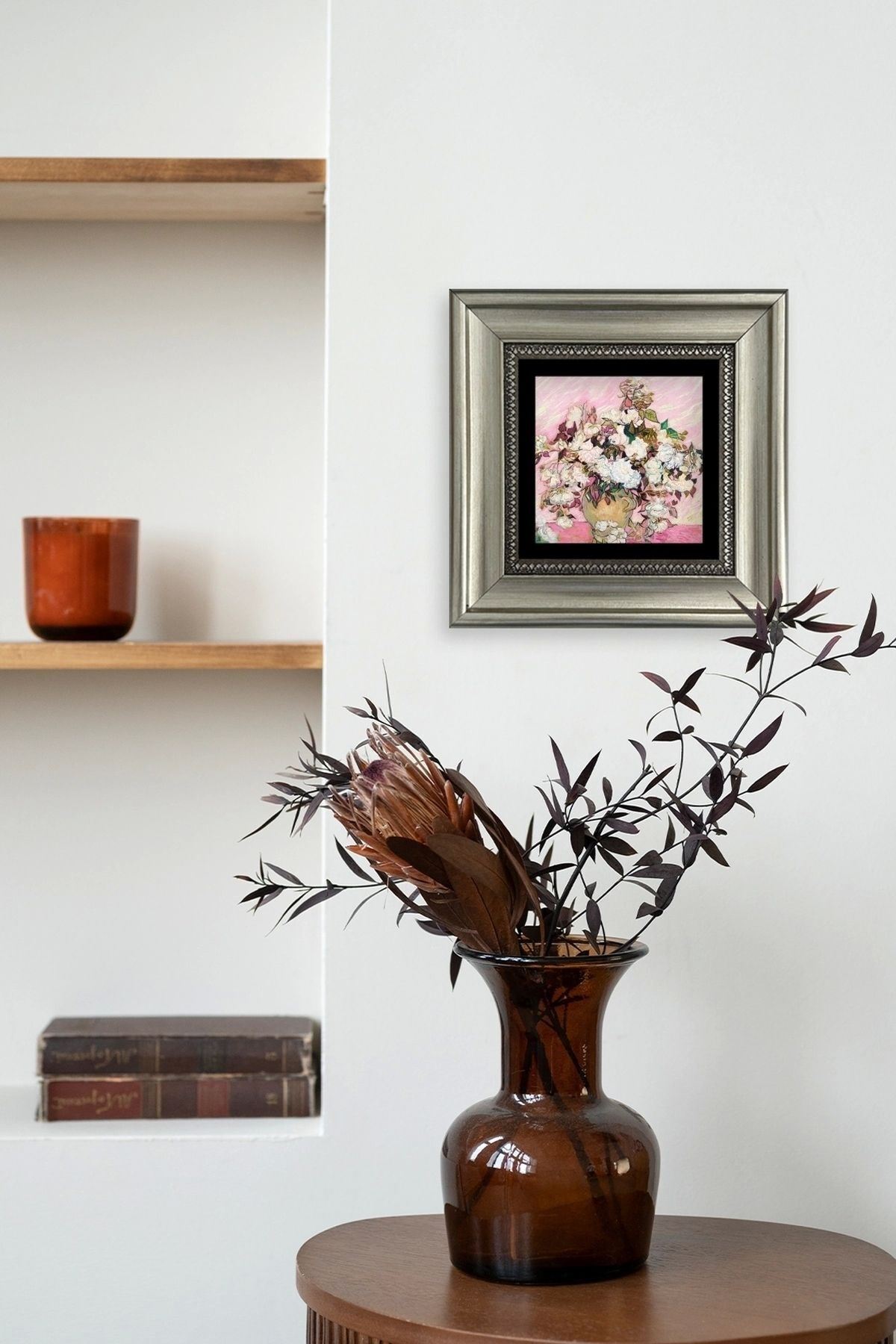 Van Gogh Çerçeveli Taş Tablo 20 cm