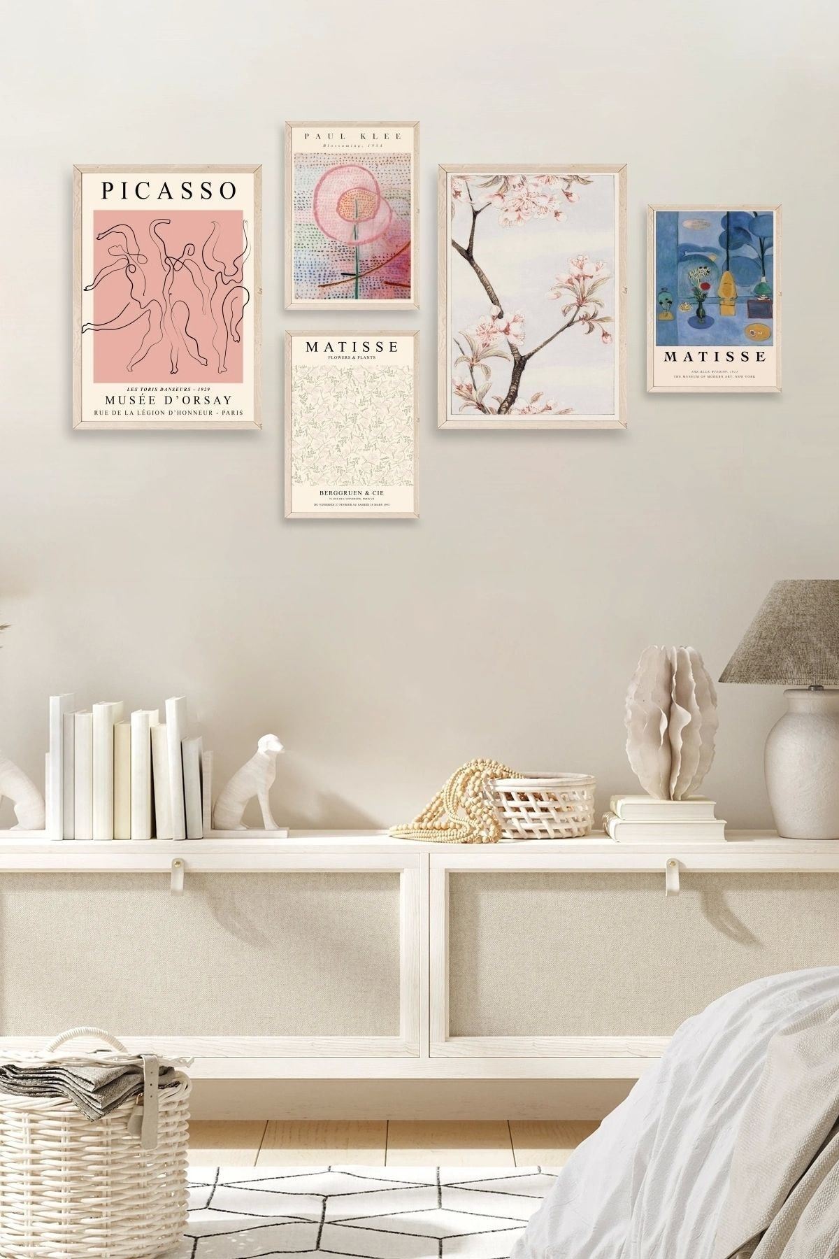 Ünlü Tablo Seti 5'li Tablo 30 x 40