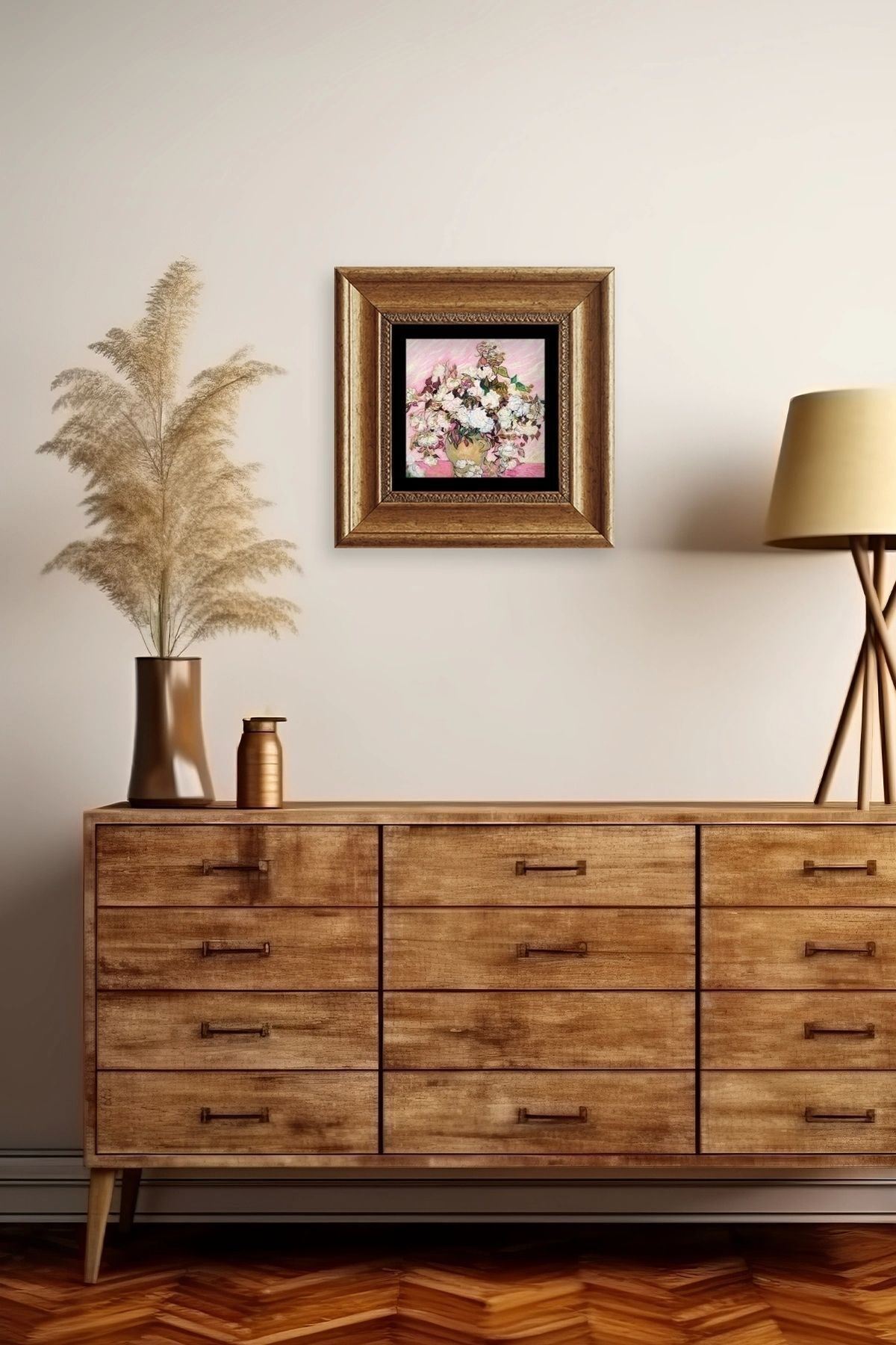 Van Gogh Çerçeveli Taş Tablo 20 cm