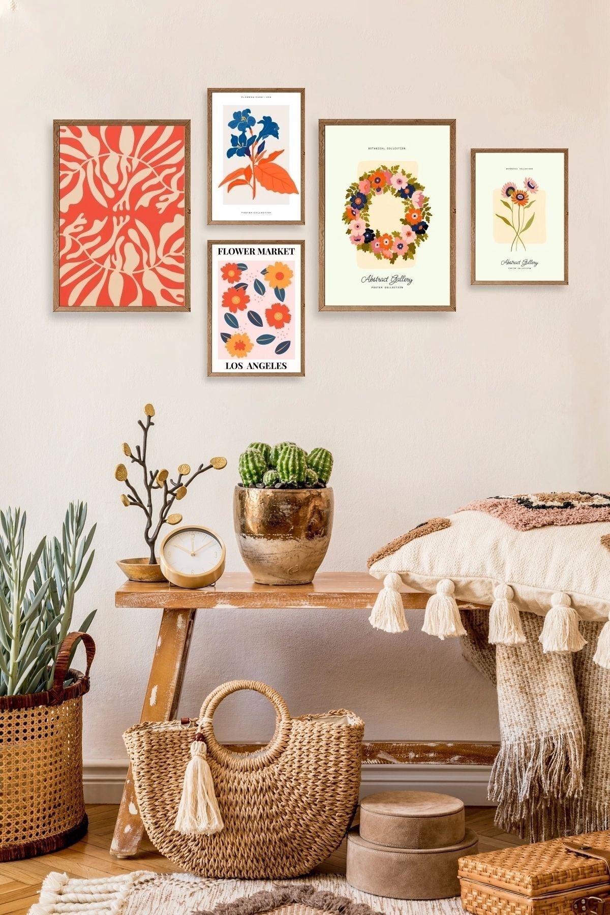 Flower Market 5'li Tablo 30 x 40