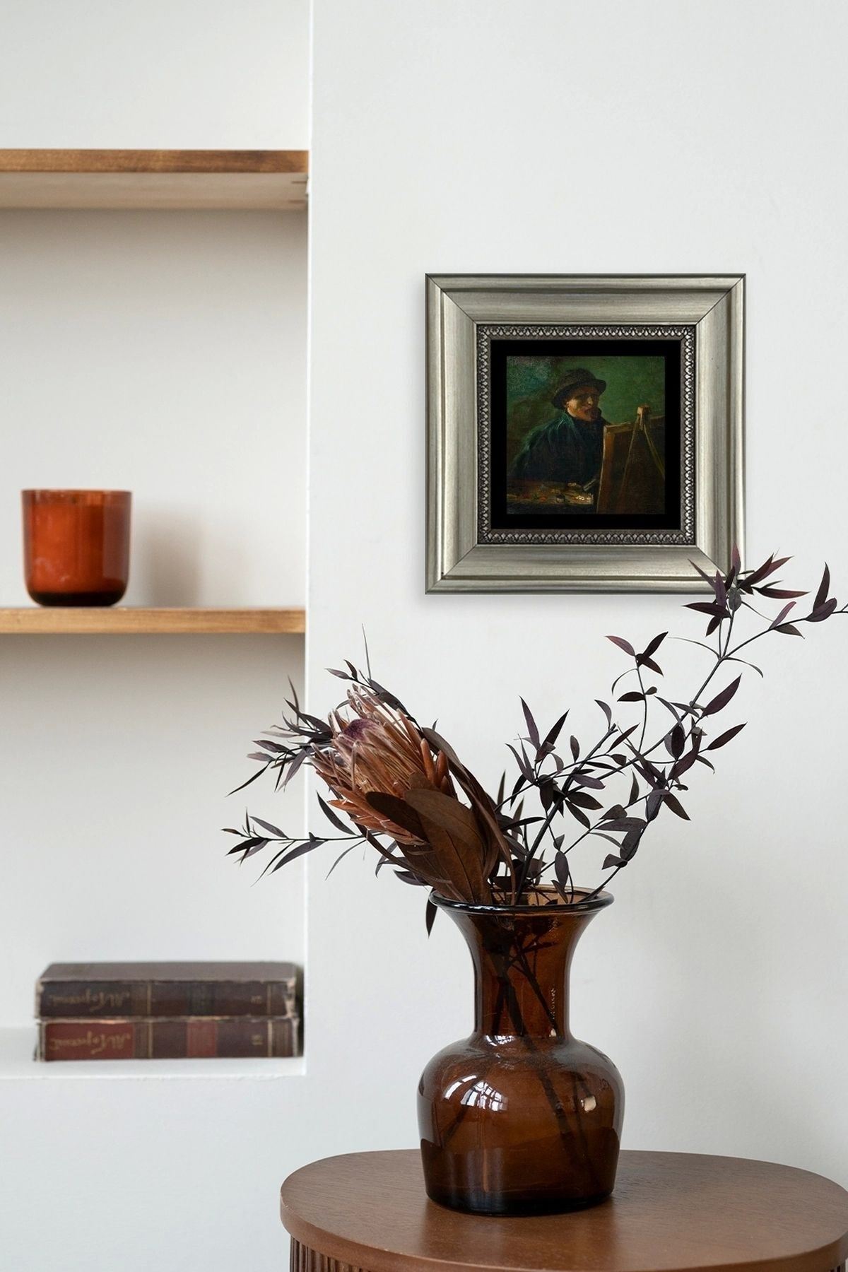 Van Gogh Çerçeveli Taş Tablo 20 cm