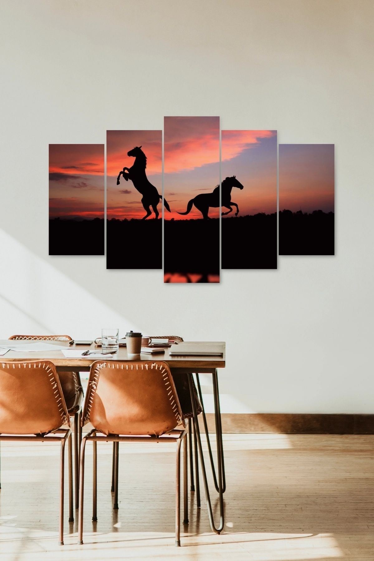 Atlar 5 Parçalı Mdf Tablo 60 x 100