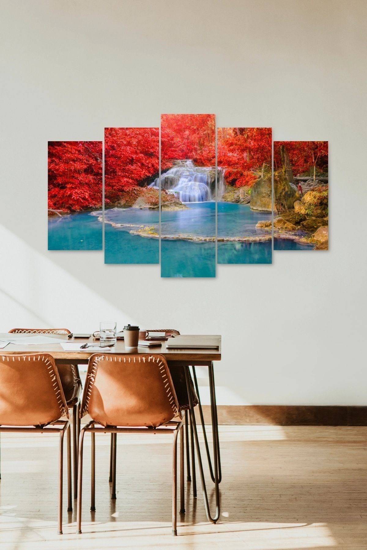 Deniz Manzara 5 Parçalı Mdf Tablo 60 x 100