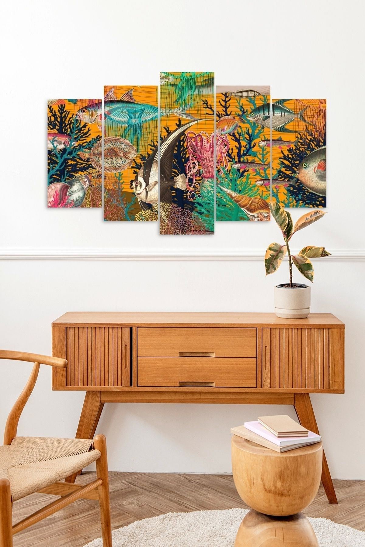 Manzara 5 Parçalı Mdf Tablo 60 x 100