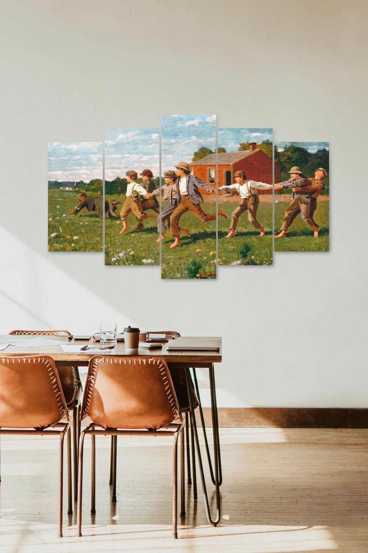 İnsan Manzarası 5 Parçalı Mdf Tablo 60 x 100