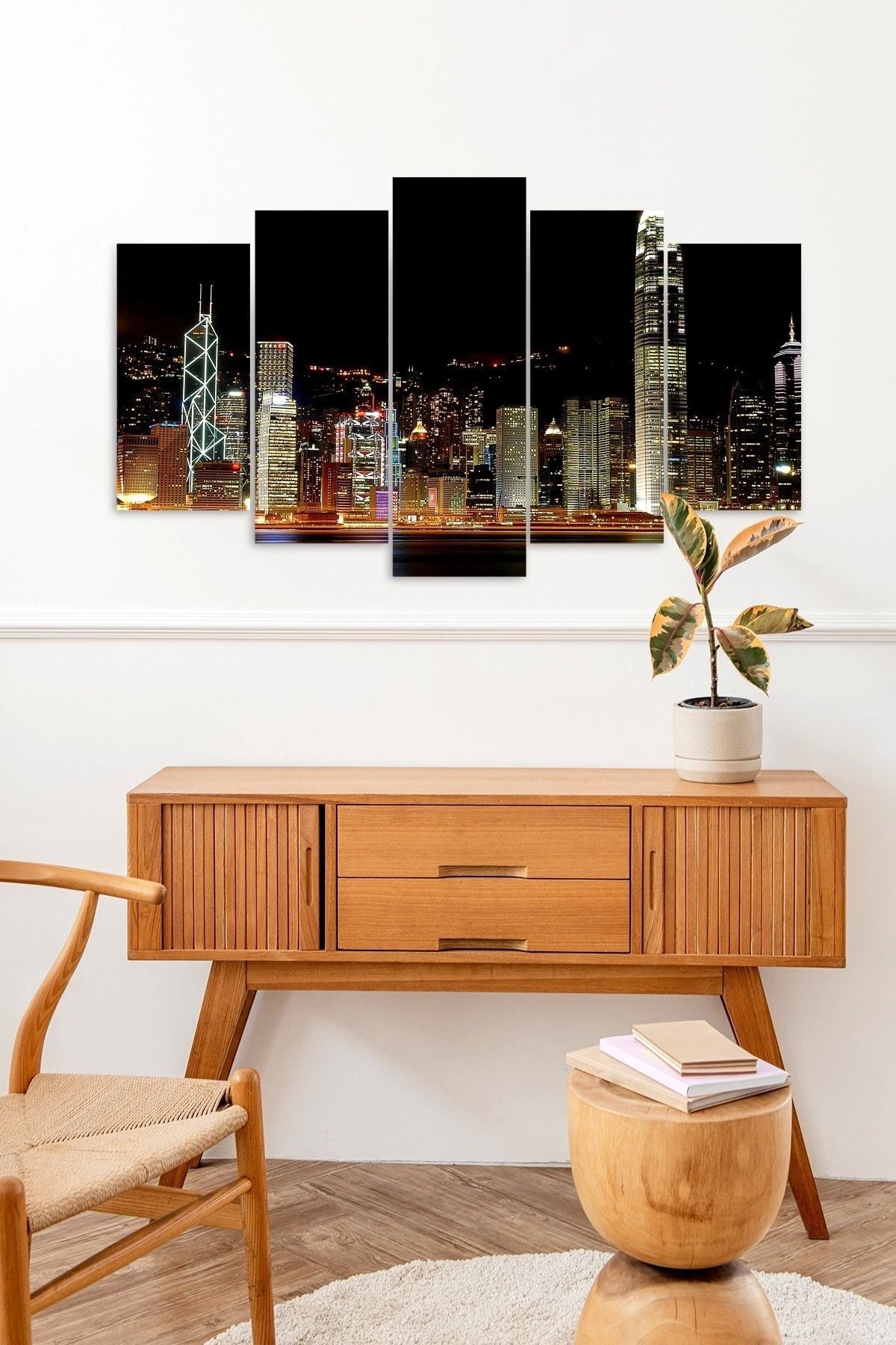 Gökdelen Şehir 5 Parçalı Mdf Tablo 60 x 100