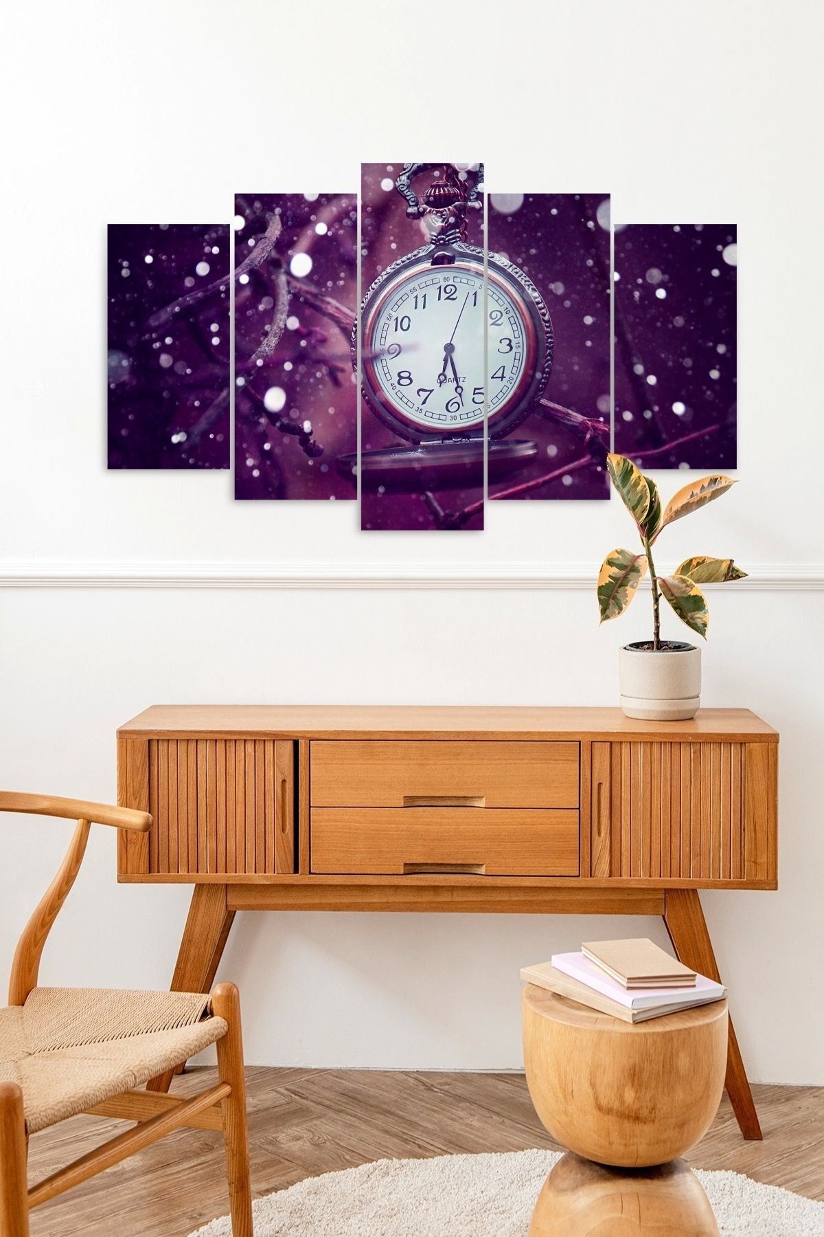 Saat 5 Parçalı Mdf Tablo 60 x 100