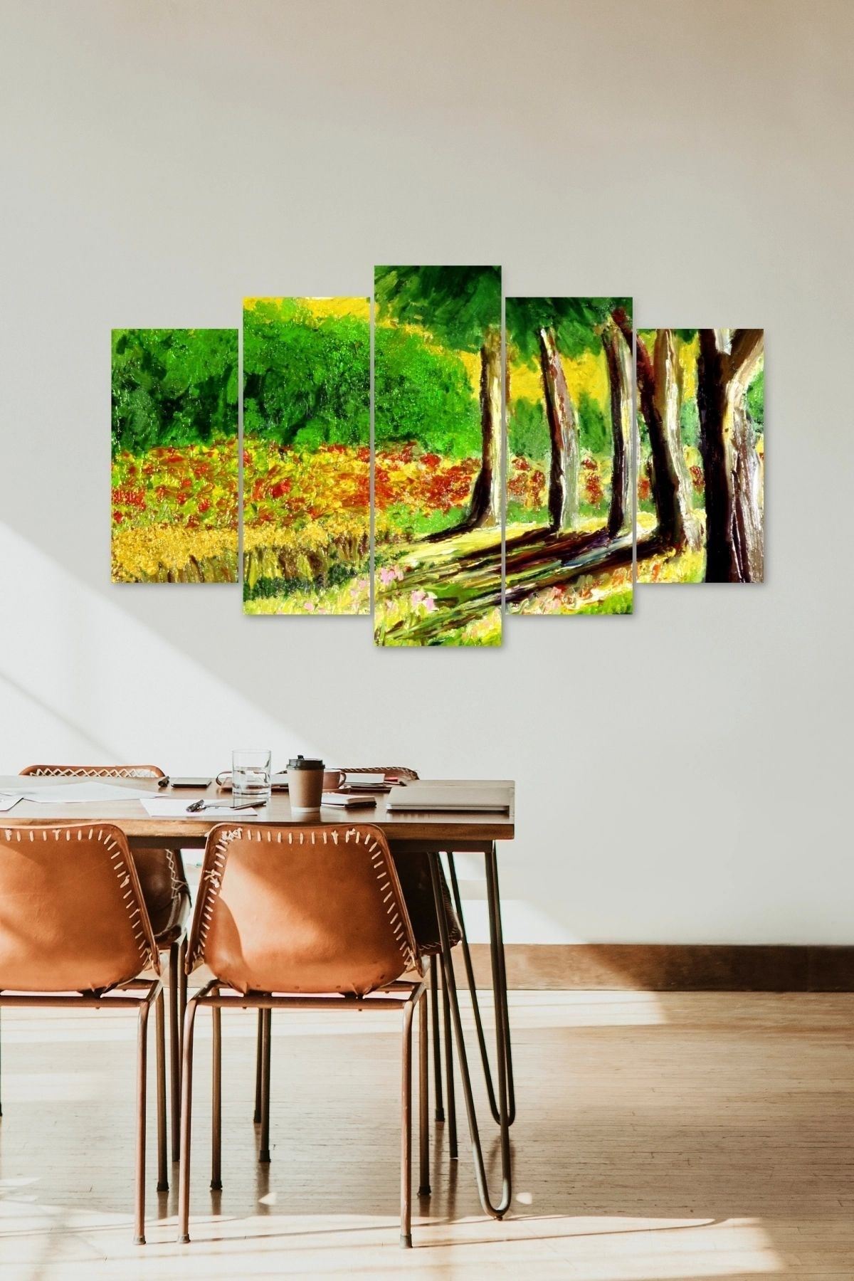Bahçe 5 Parçalı Mdf Tablo 60 x 100
