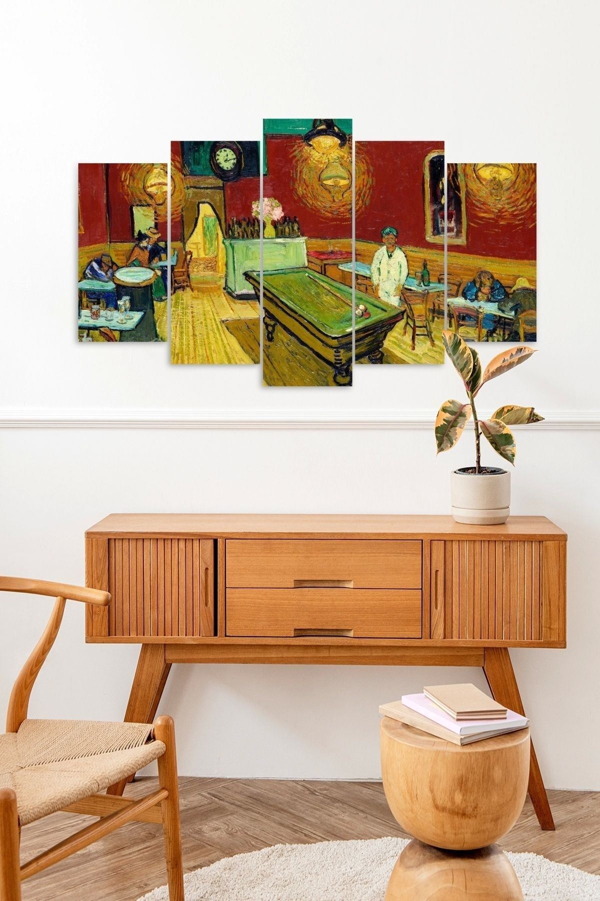 Bilardo Masası Manzara 5 Parçalı Mdf Tablo 60 x 100