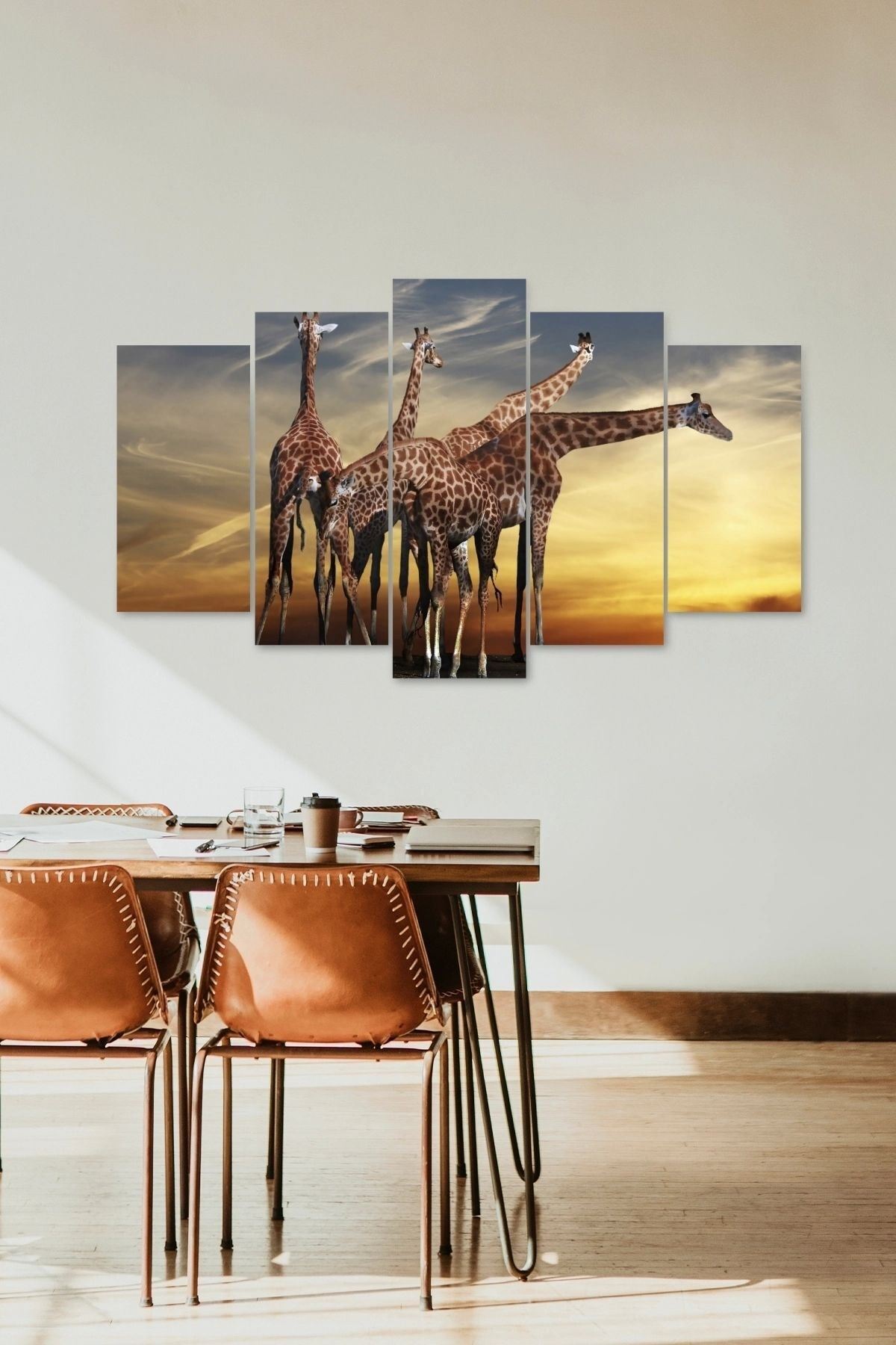 Zürafa 5 Parçalı Mdf Tablo 60 x 100
