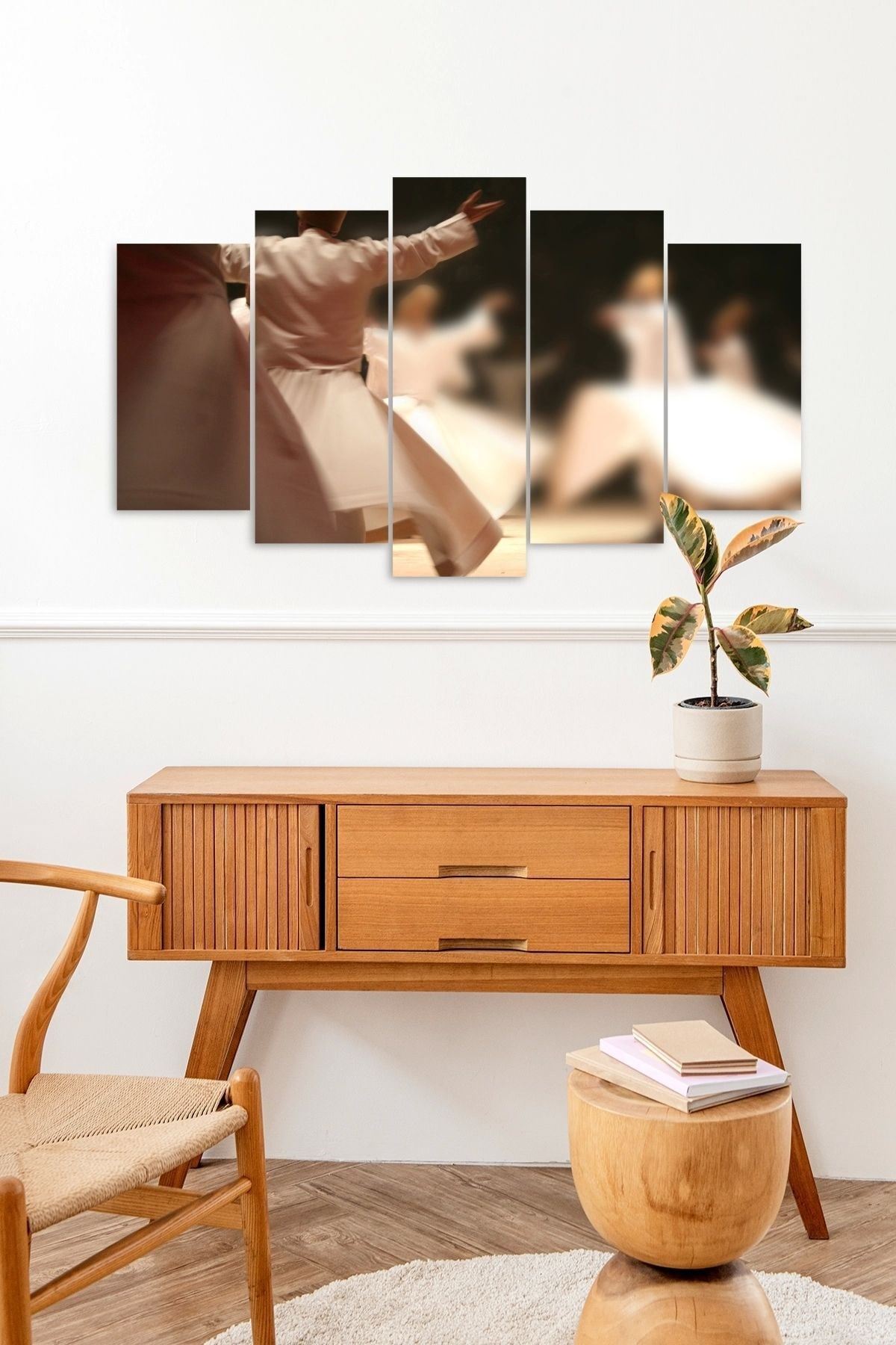 Semazen Manzara 5 Parçalı Mdf Tablo 60 x 100