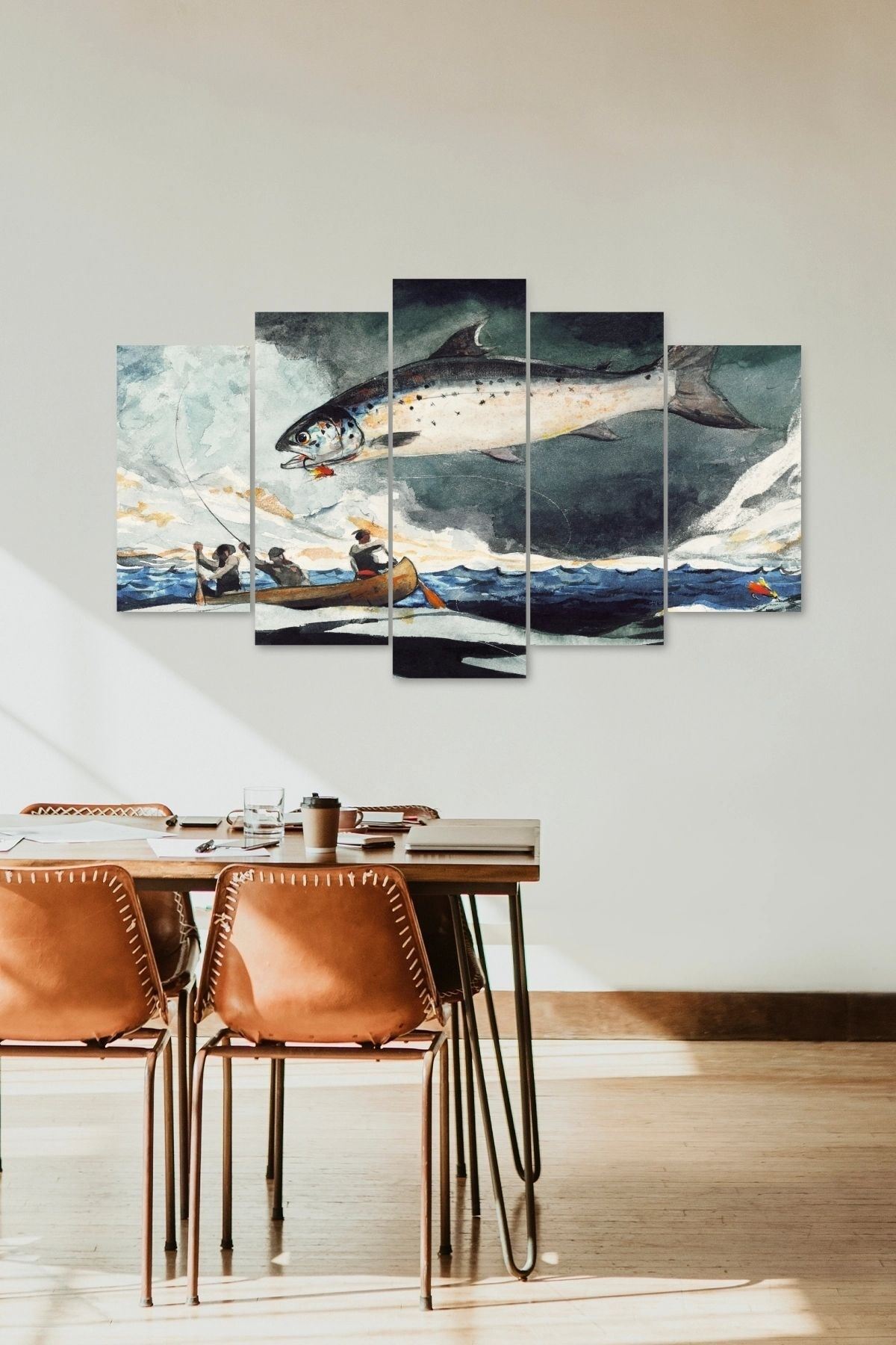 Deniz Manzarası 5 Parçalı Mdf Tablo 60 x 100