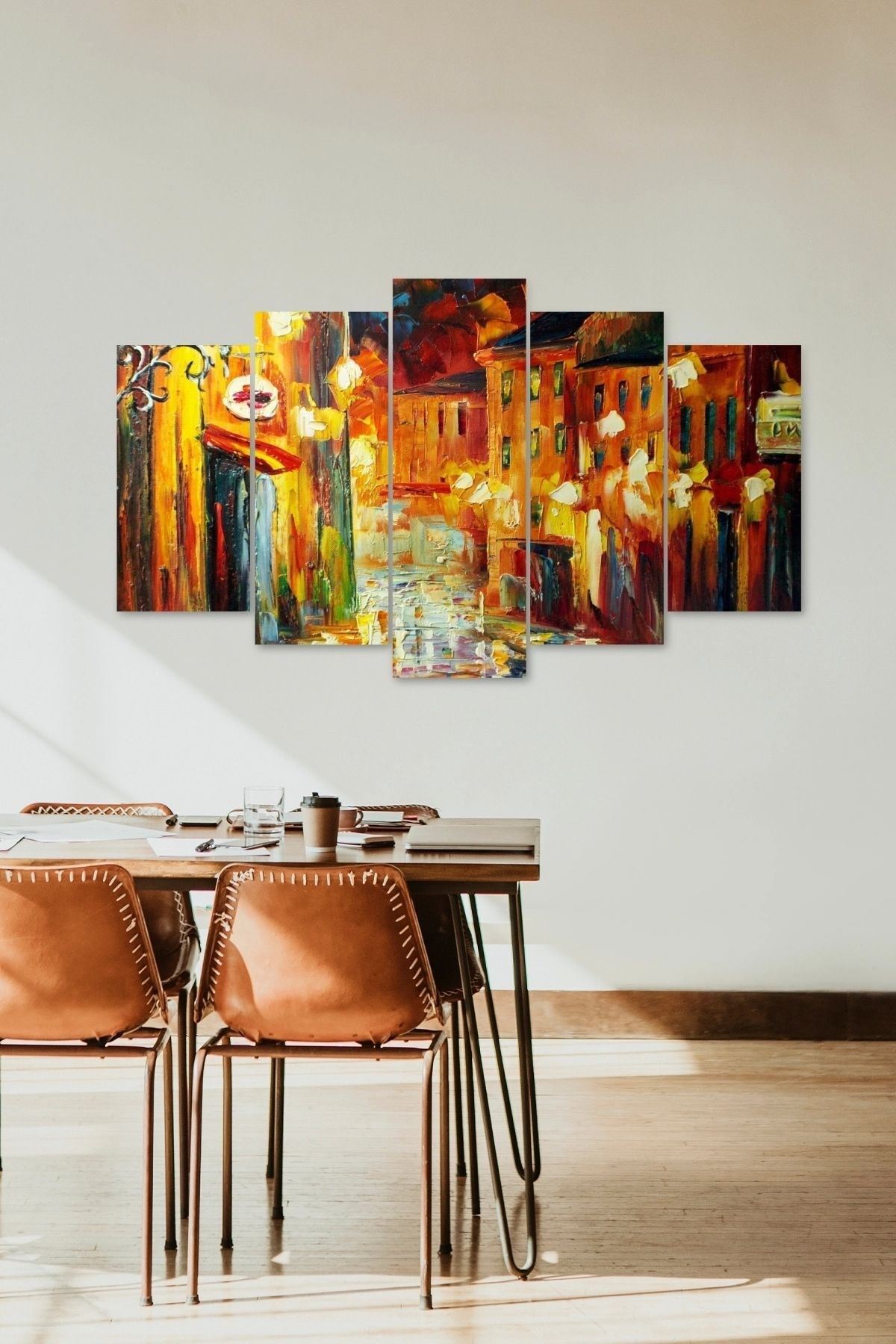 Yağmur Retro 5 Parçalı Mdf Tablo 60 x 100