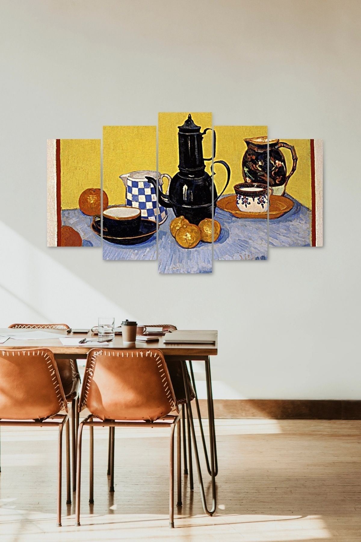 Masa ve Objeler 5 Parçalı Mdf Tablo 60 x 100