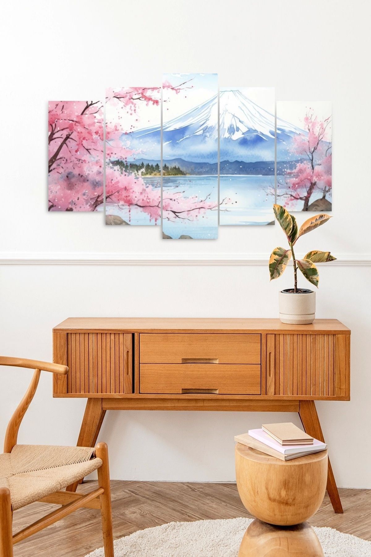 Manzara Doğa 5 Parçalı Mdf Tablo 60 x 100