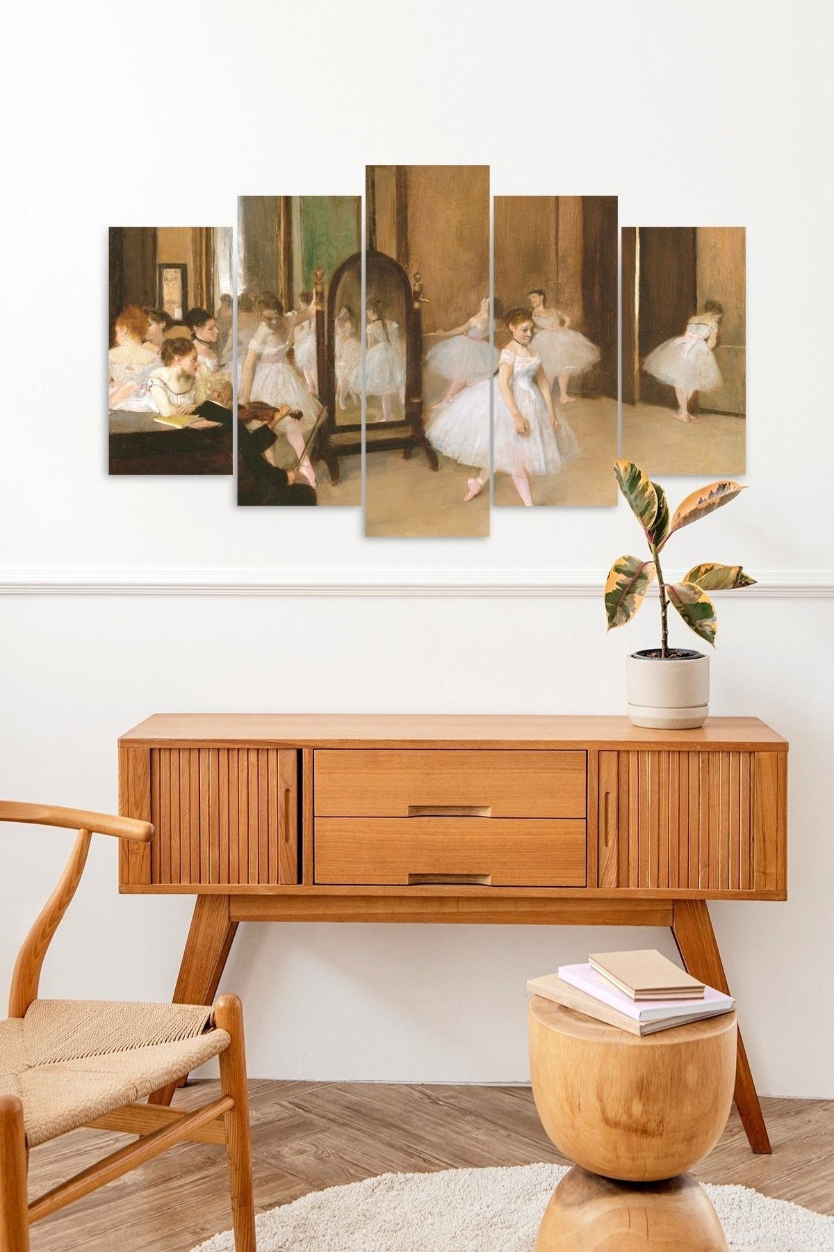 İnsan Manzarası 5 Parçalı Mdf Tablo 60 x 100