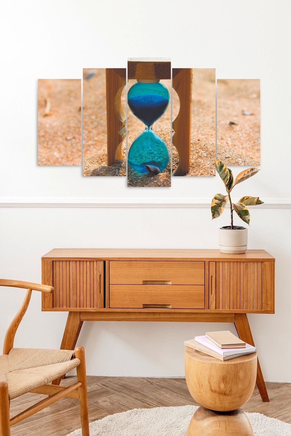 Kum Saati 5 Parçalı Mdf Tablo 60 x 100