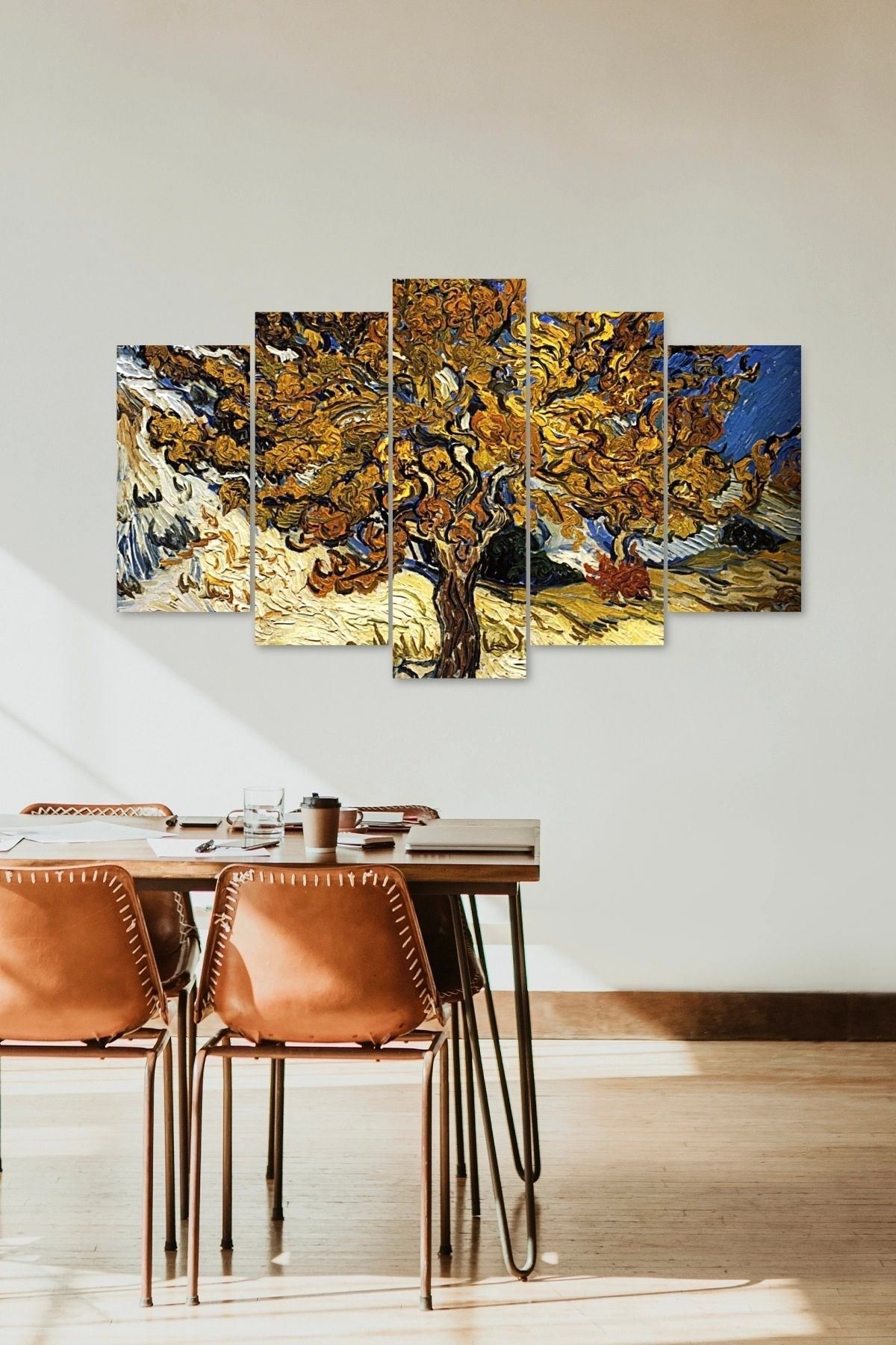 Ağaç 5 Parçalı Mdf Tablo 60 x 100