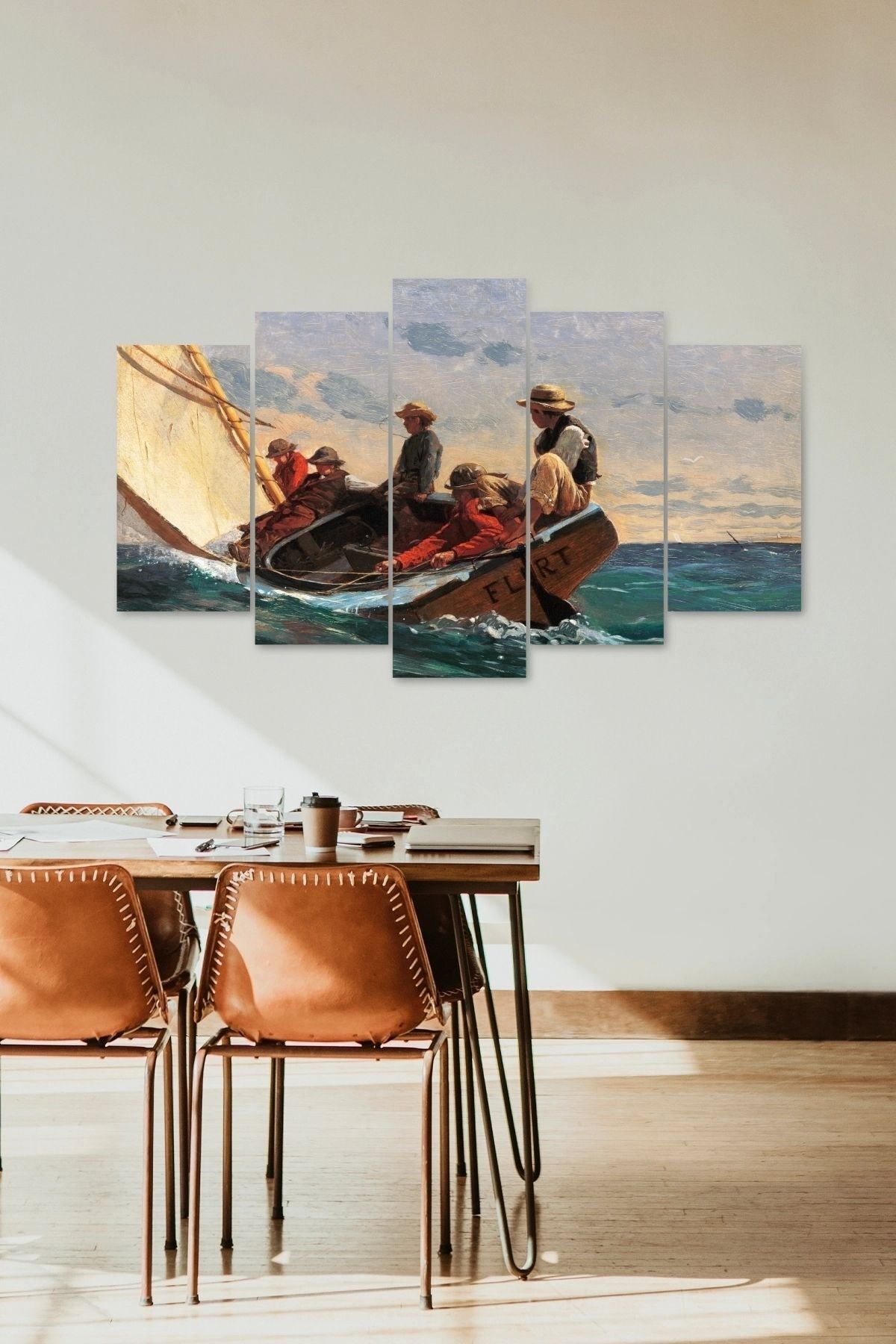 Deniz Manzarası 5 Parçalı Mdf Tablo 60 x 100