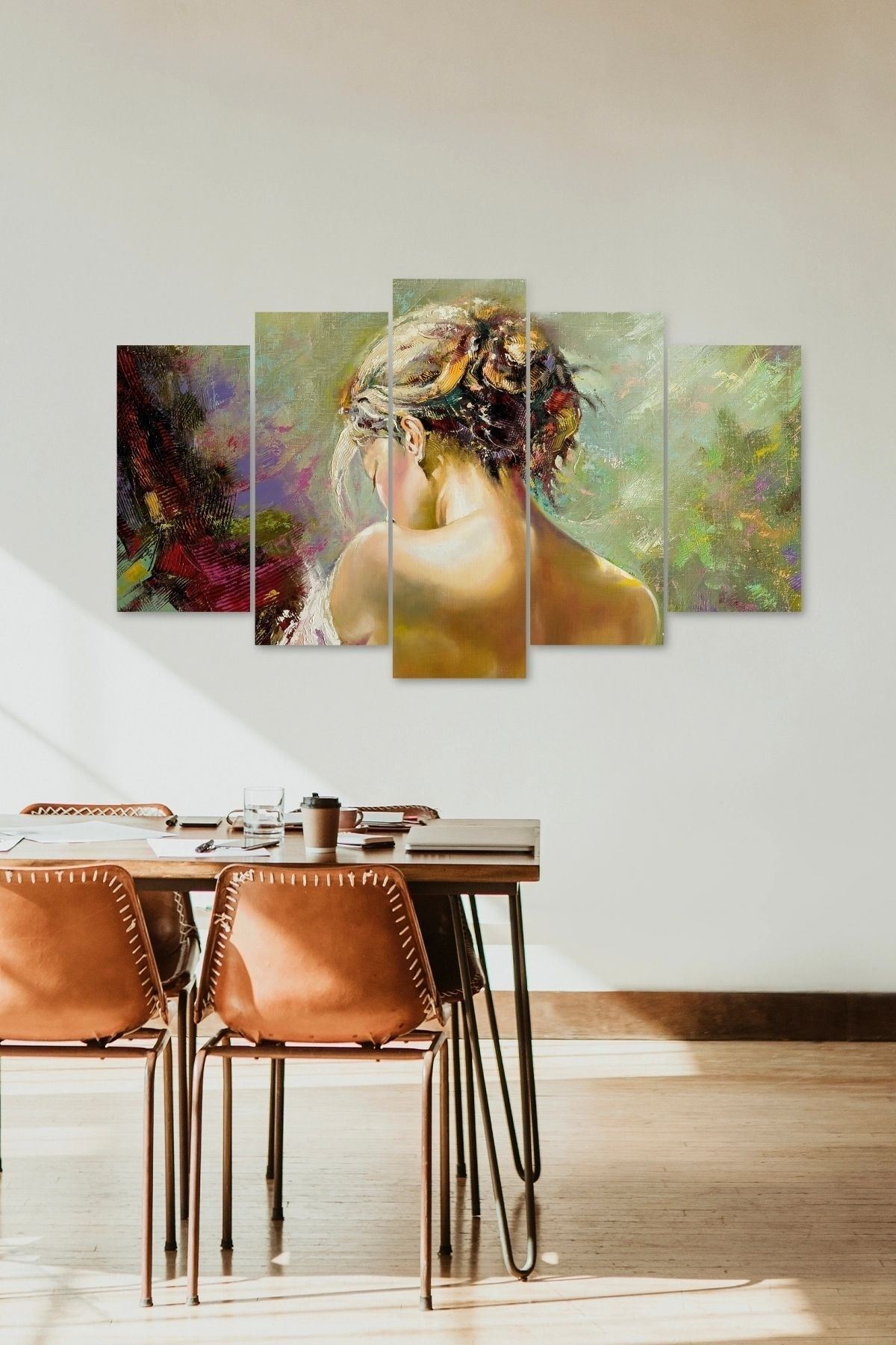 Kadın 5 Parçalı Mdf Tablo 60 x 100