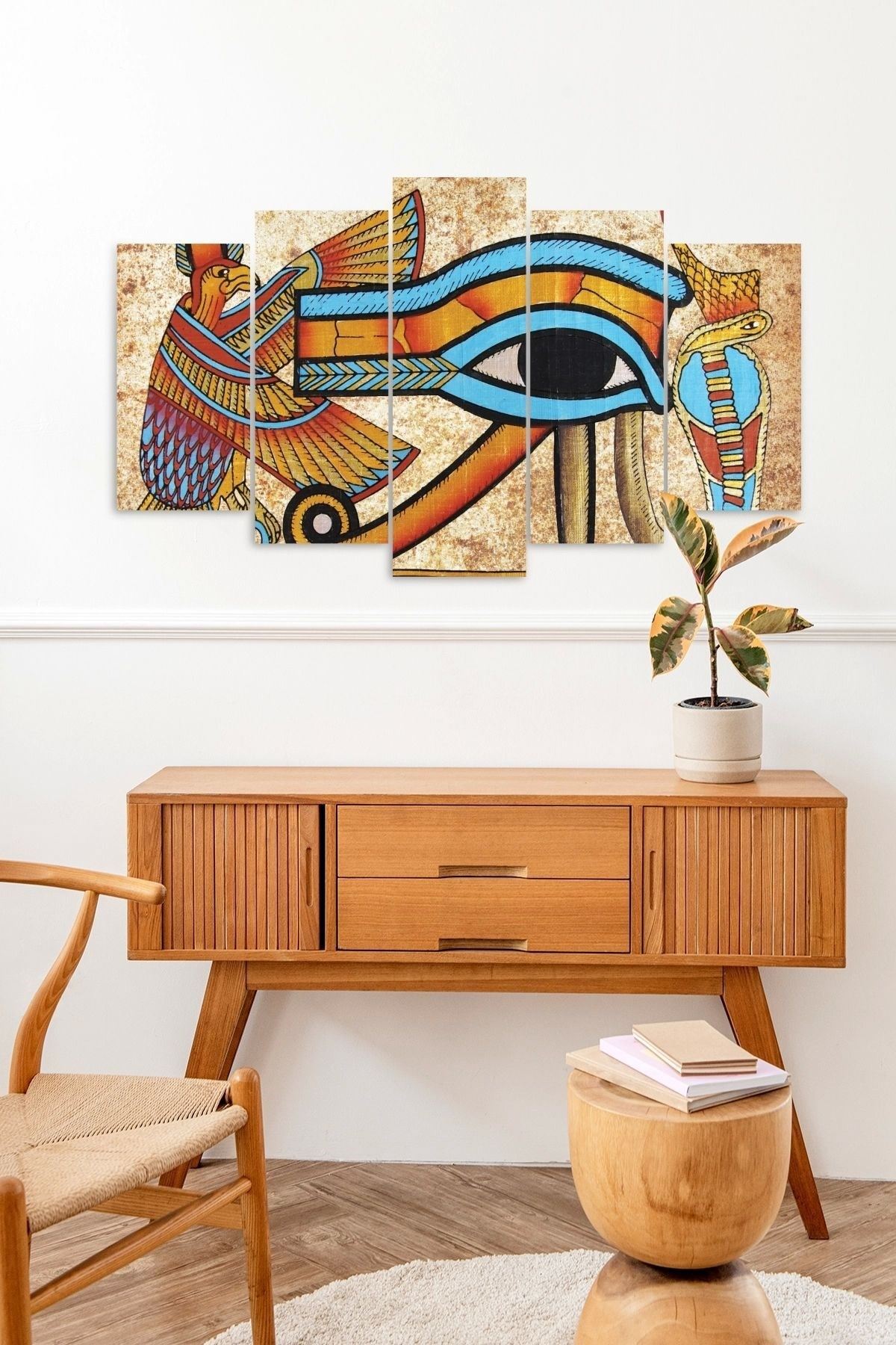 Düşündüren Manzara 5 Parçalı Mdf Tablo 60 x 100