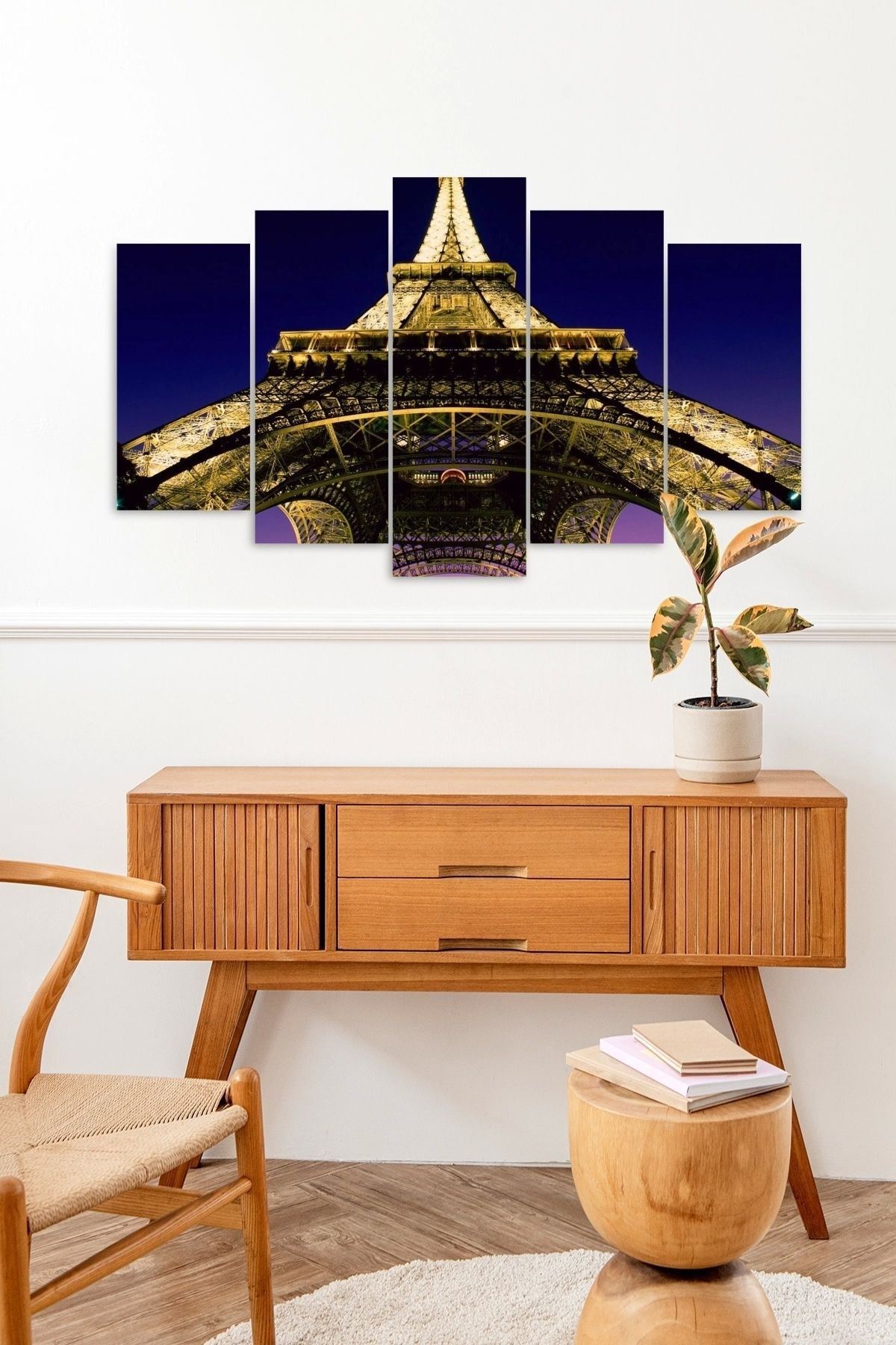 Eyfel Kulesi 5 Parçalı Mdf Tablo 60 x 100