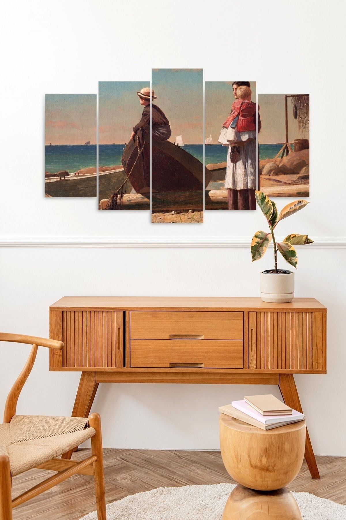 İnsan Manzarası 5 Parçalı Mdf Tablo 60 x 100