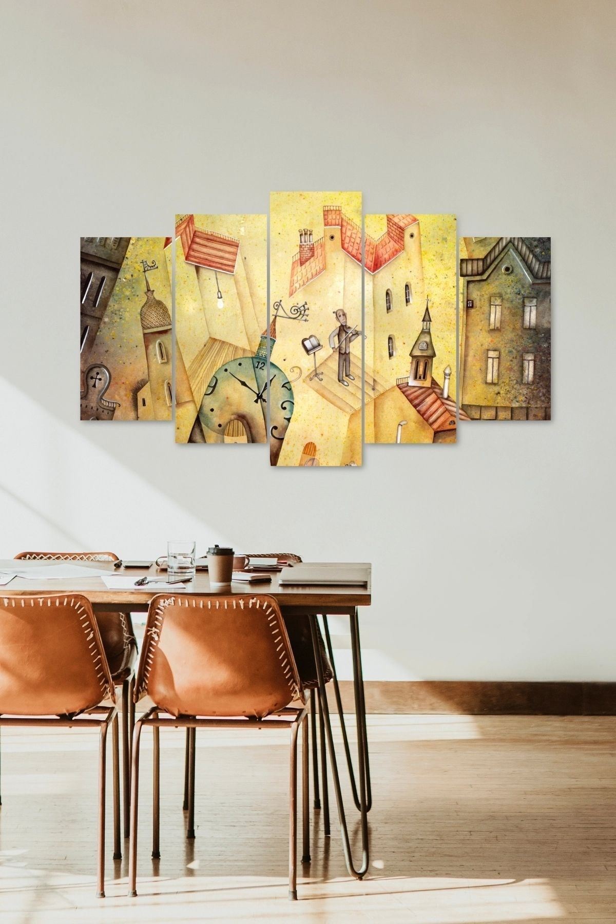 Kemancı 5 Parçalı Mdf Tablo 60 x 100