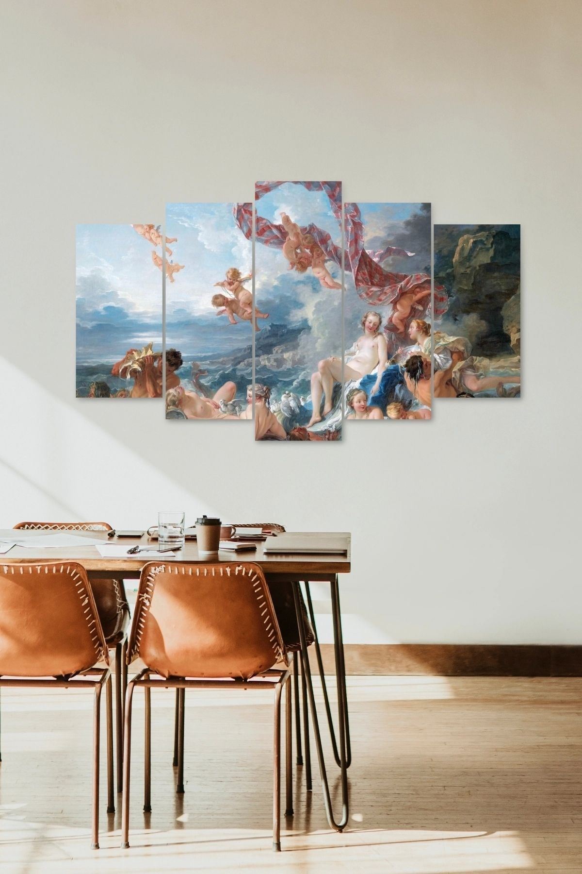 İnsan Manzarası 5 Parçalı Mdf Tablo 60 x 100