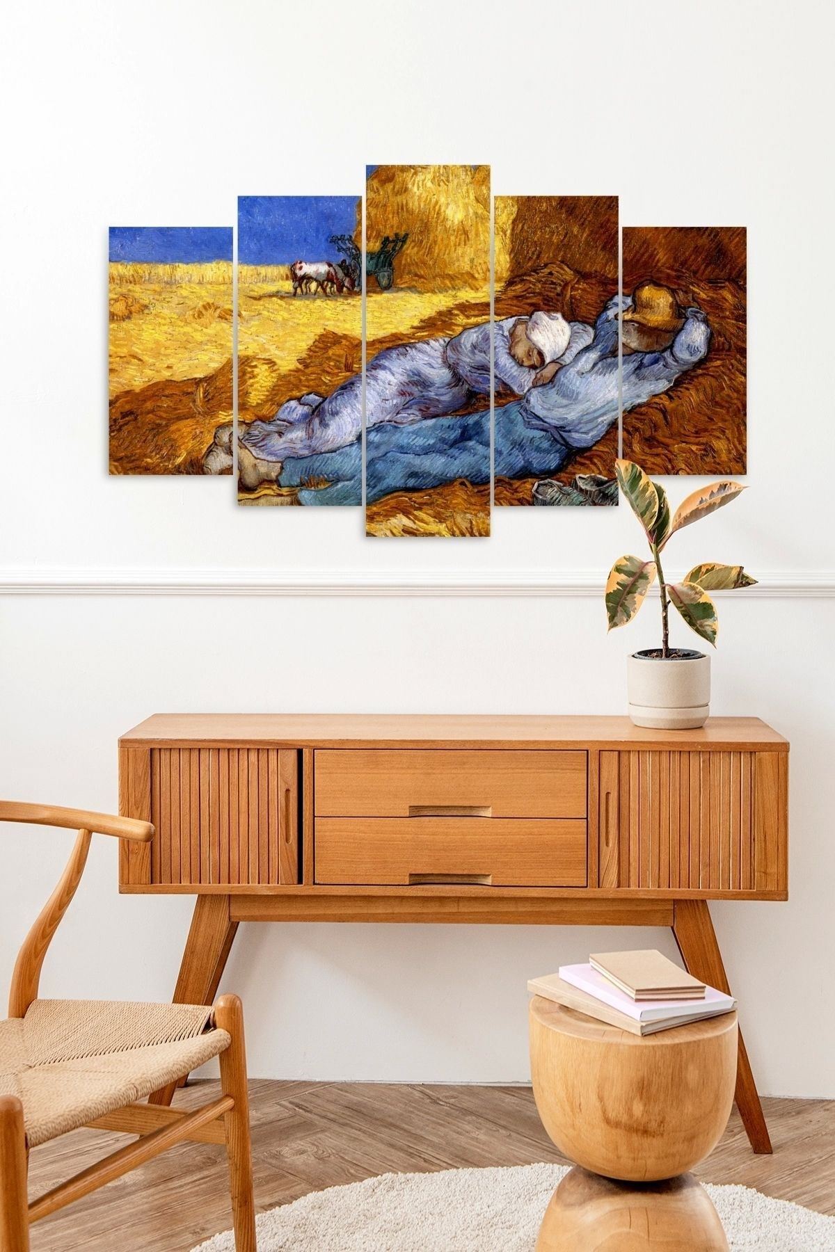 İnsan Manzara 5 Parçalı Mdf Tablo 60 x 100