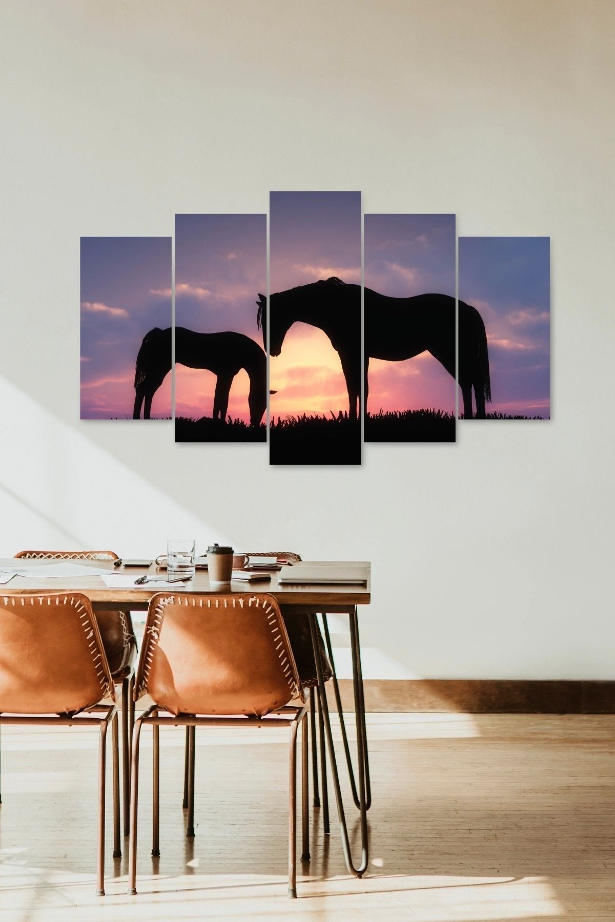 Atlar 5 Parçalı Mdf Tablo 60 x 100