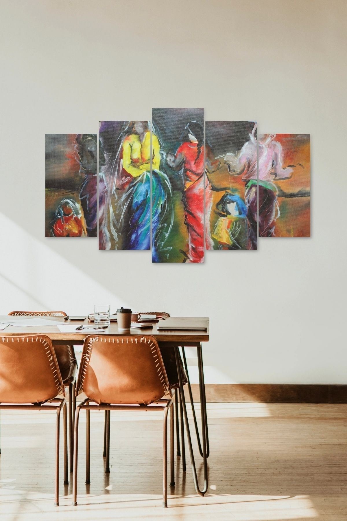 Düşündüren Tablo 5 Parçalı Mdf Tablo 60 x 100