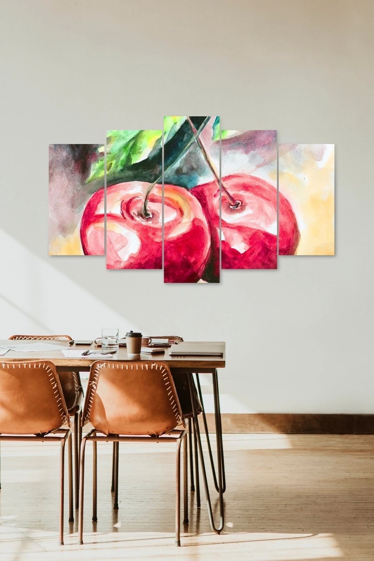 Kiraz 5 Parçalı Mdf Tablo 60 x 100