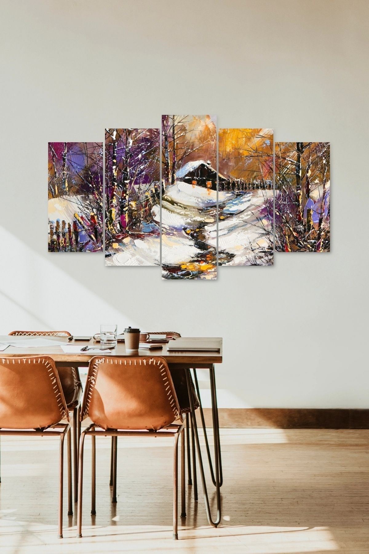 Manzara Doğa 5 Parçalı Mdf Tablo 60 x 100