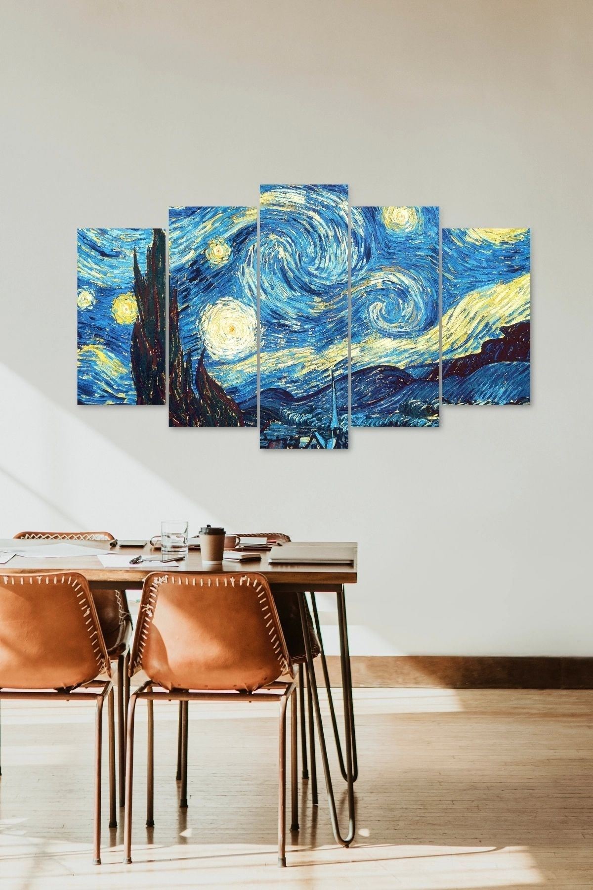 Manzara Gökyüzü 5 Parçalı Mdf Tablo 60 x 100