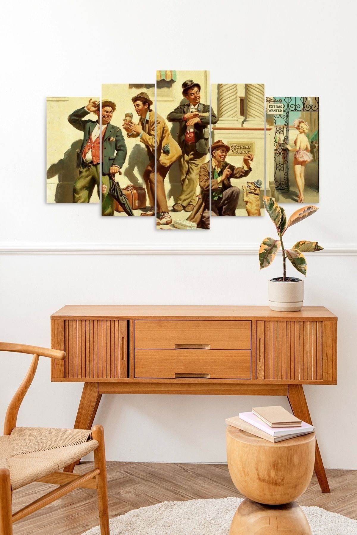 Sokaklar 5 Parçalı Mdf Tablo 60 x 100