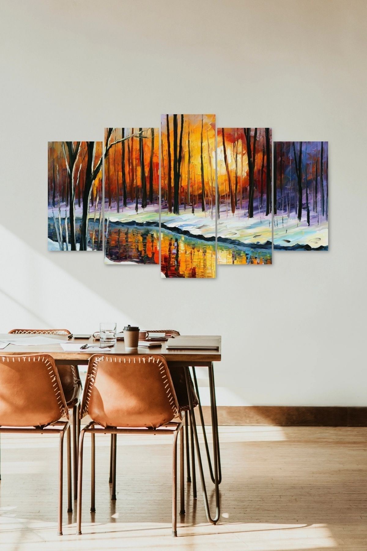 Manzara 5 Parçalı Mdf Tablo