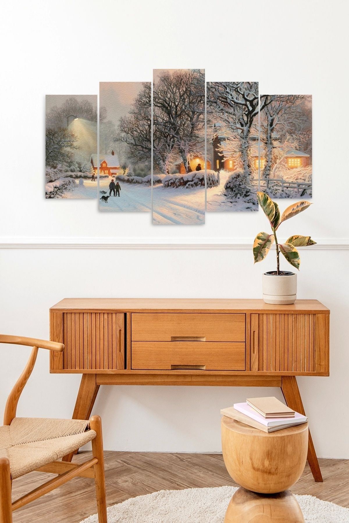 Manzara Doğa 5 Parçalı Mdf Tablo 60 x 100