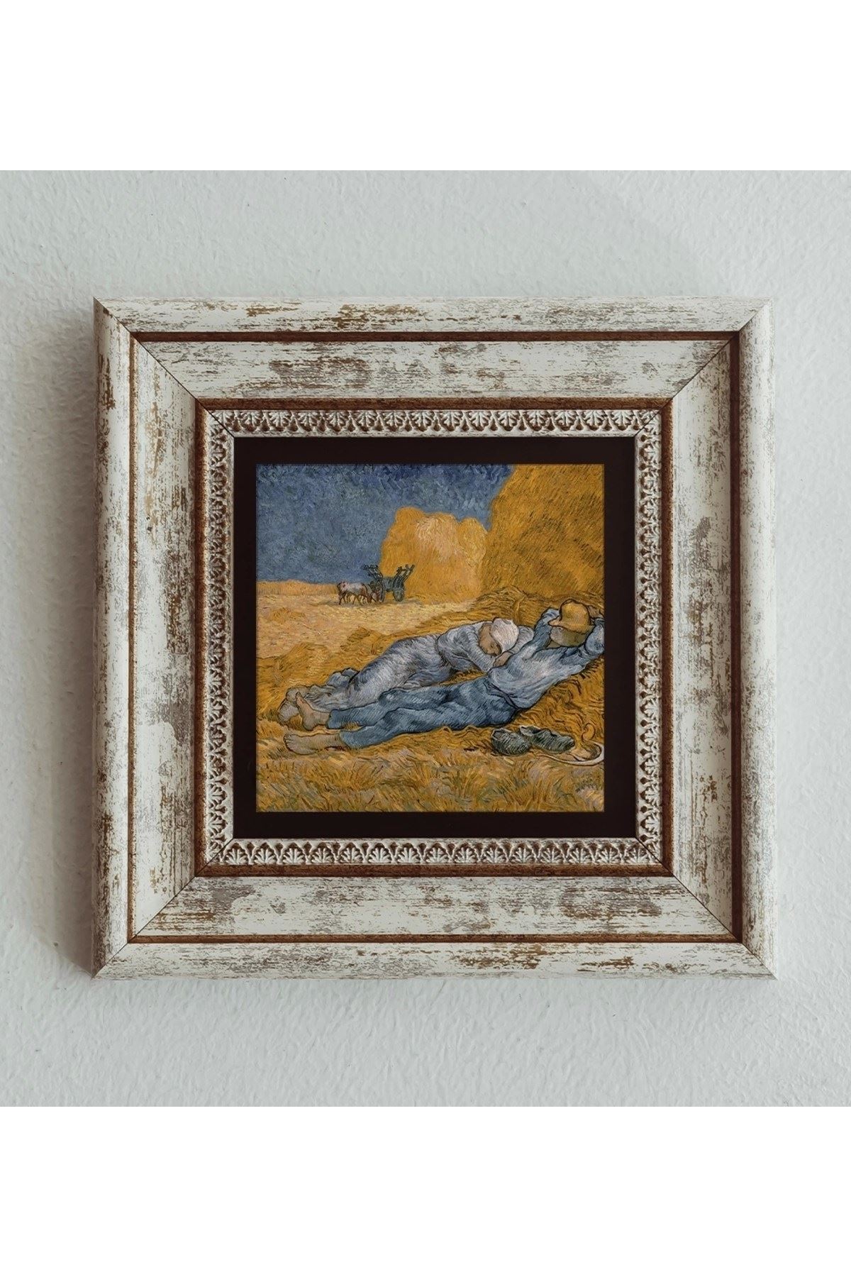 Vincent Van Gogh Çerçeveli Taş Tablo , Çerçeveli Taş Duvar Dekoru 20 cm