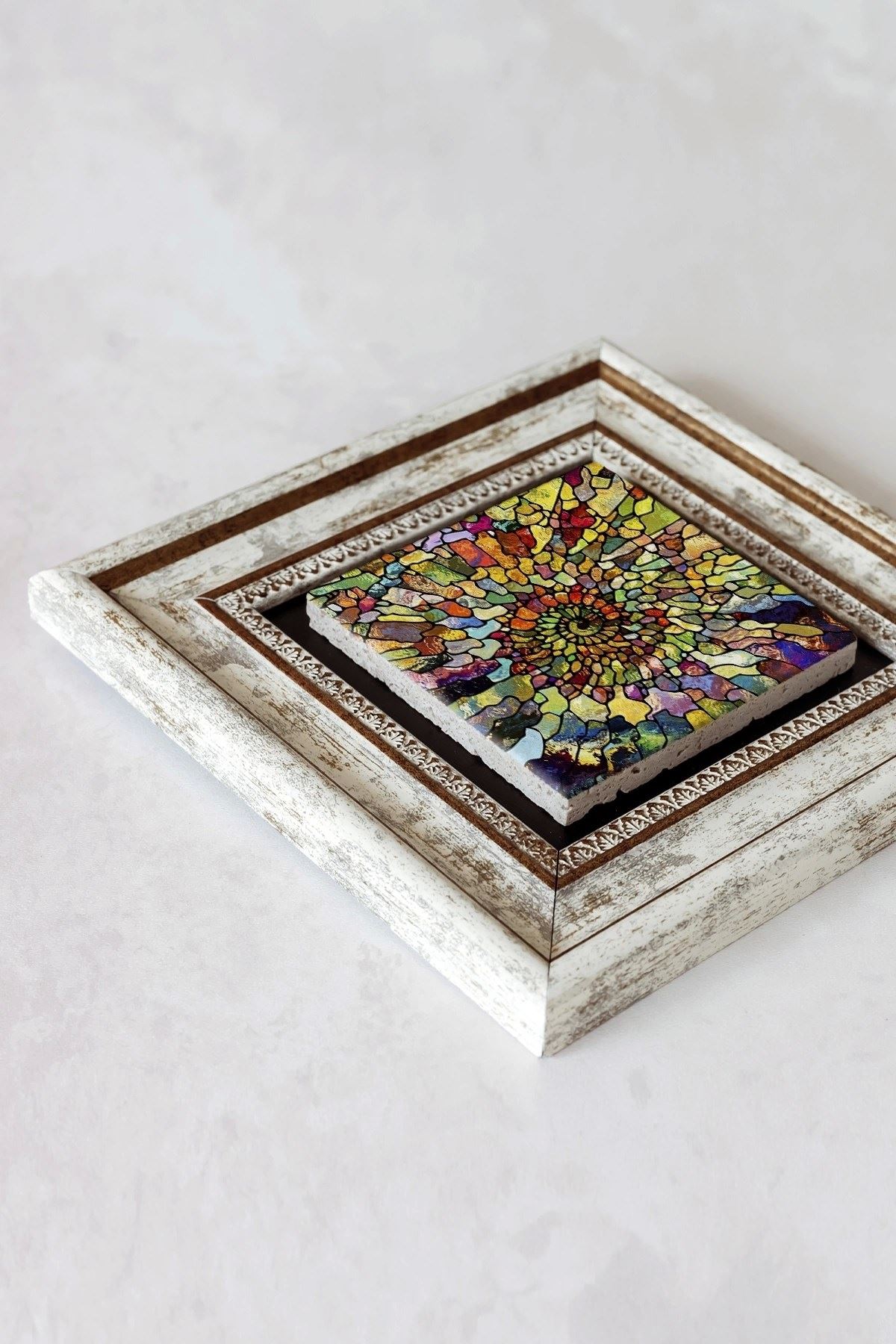 Çerçeveli Taş Tablo , Çerçeveli Taş Duvar Dekoru-enkcrcvtbl-00199 20 cm