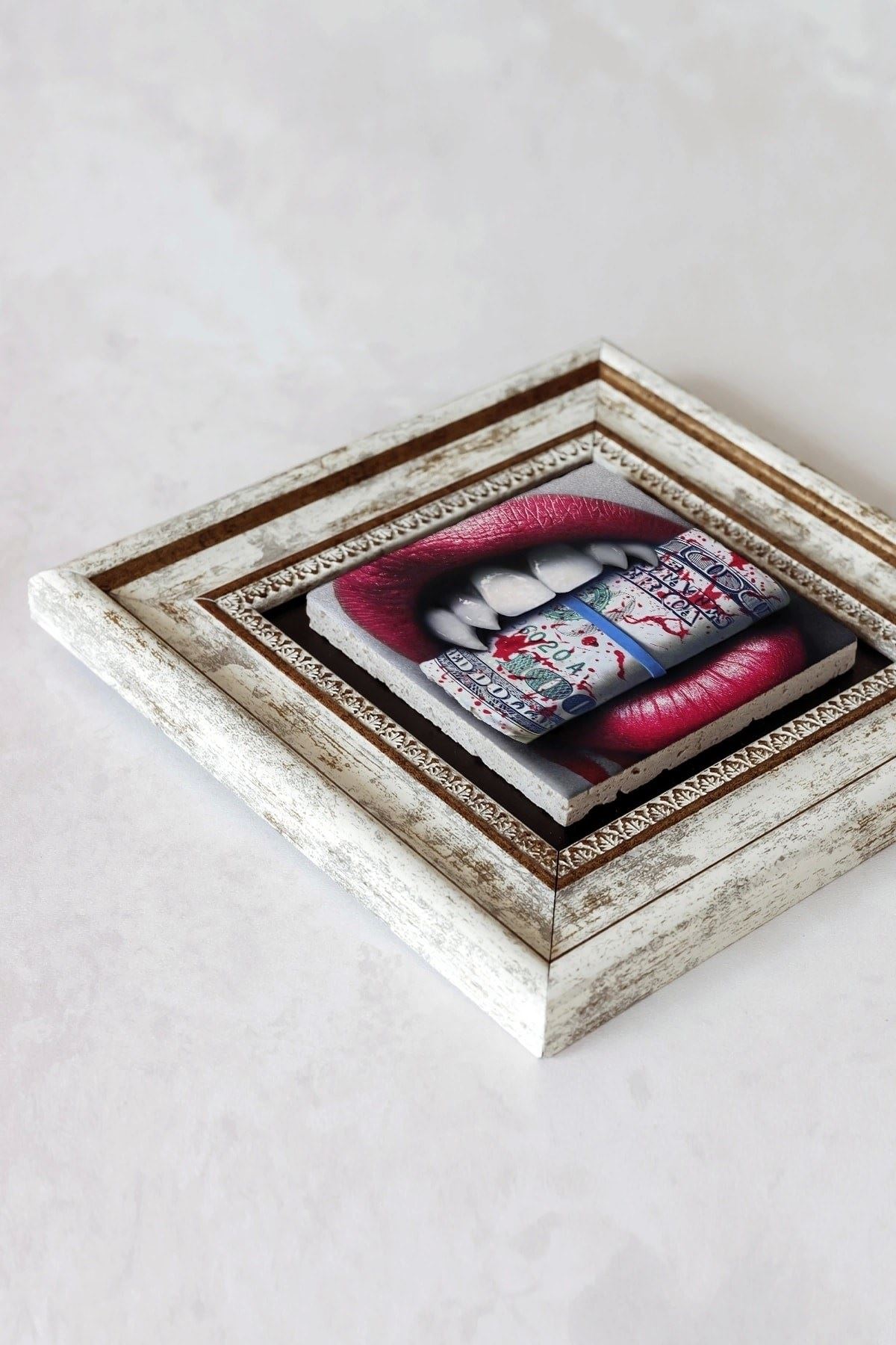 Çerçeveli Taş Tablo , Çerçeveli Taş Duvar Dekoru-enkcrcvtbl-00202 20 cm