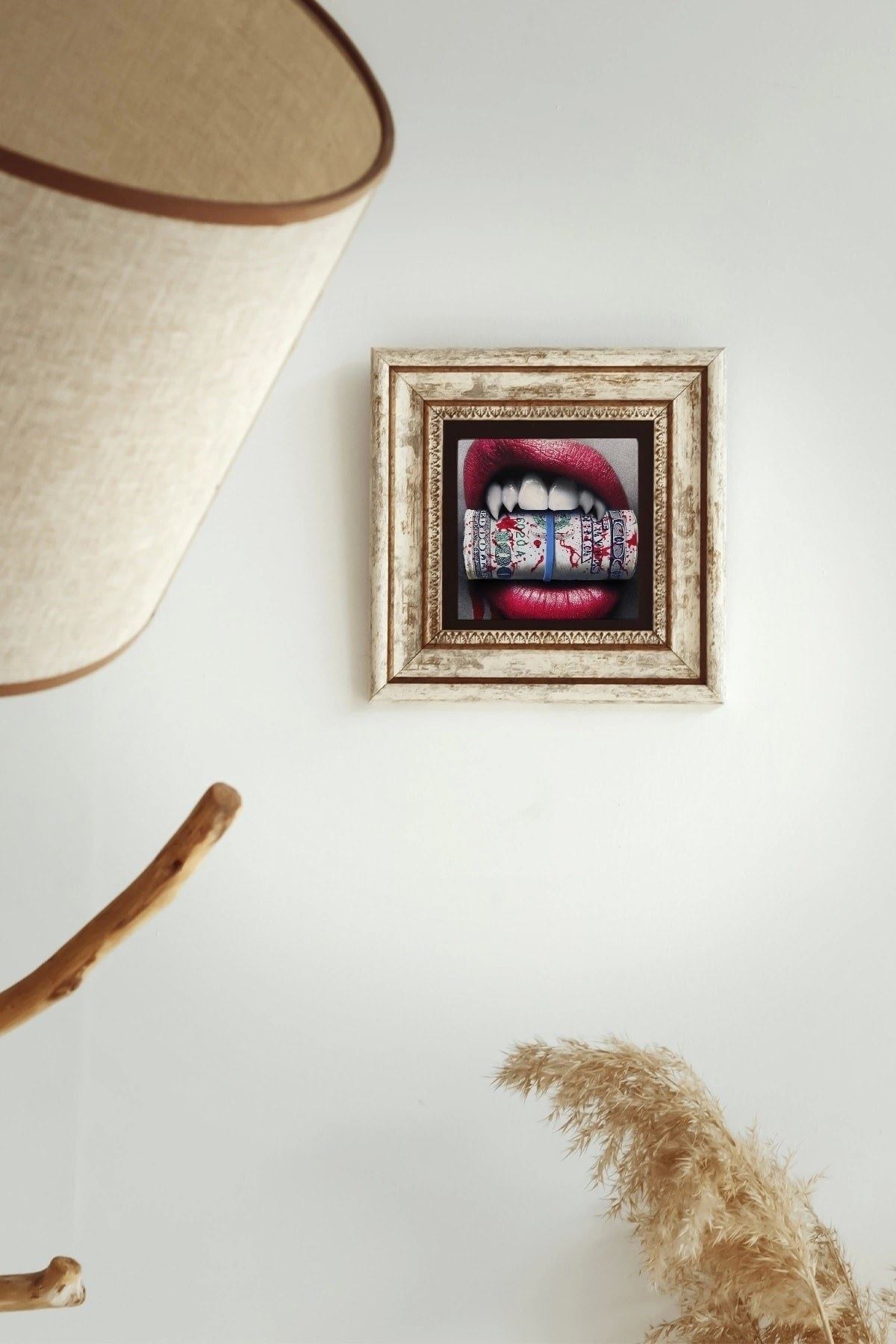 Çerçeveli Taş Tablo , Çerçeveli Taş Duvar Dekoru-enkcrcvtbl-00202 20 cm