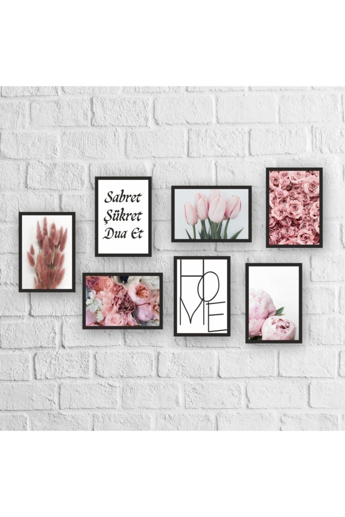 7 Parça Çerçeve Görünümlü Mdf Tablo Seti 148 x 206