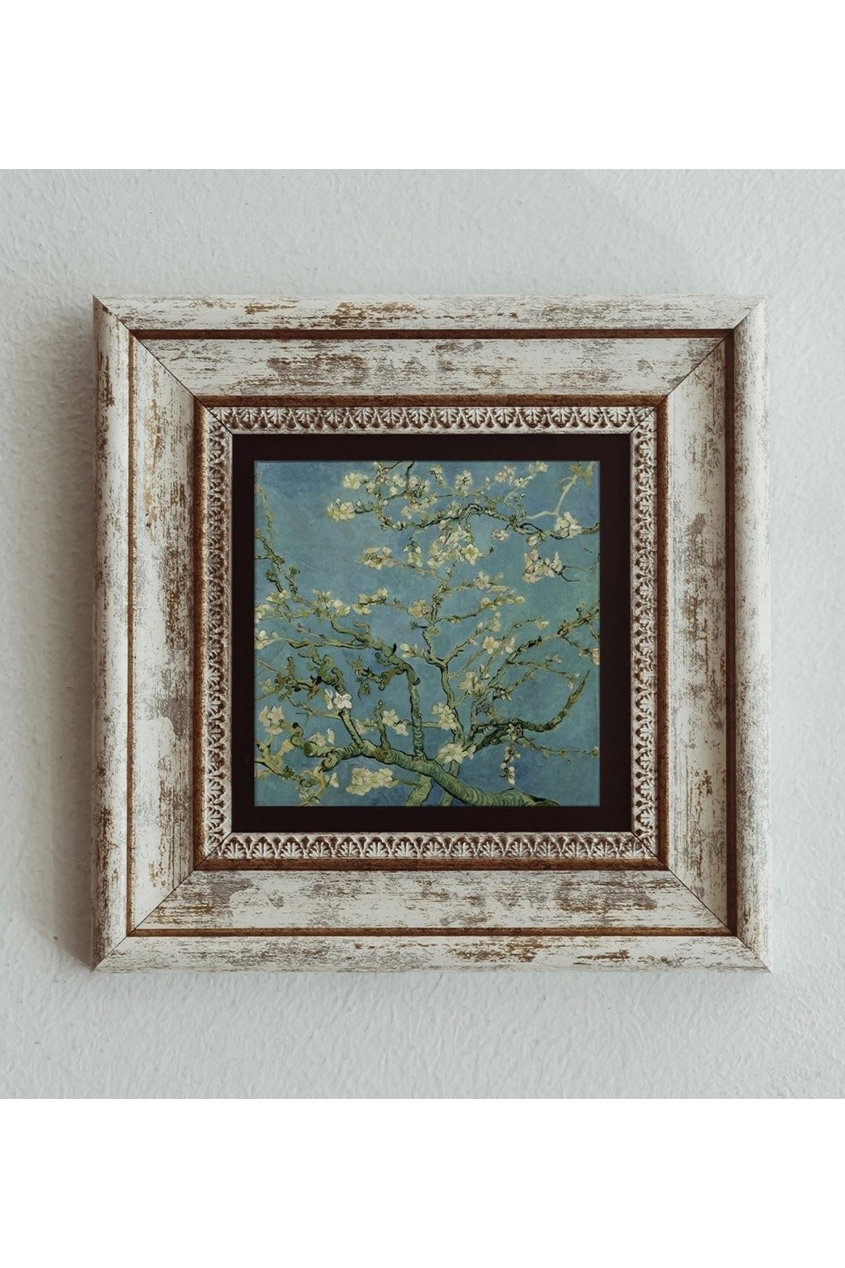 Vincent Van Gogh Çerçeveli Taş Tablo , Çerçeveli Taş Duvar Dekoru 20 cm