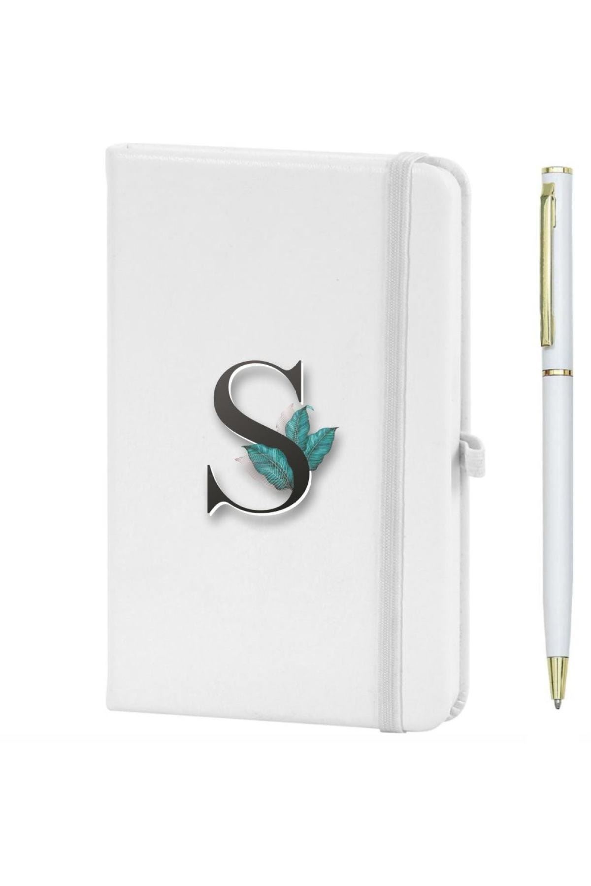 S Harfi Çiçek Baskılı Defter