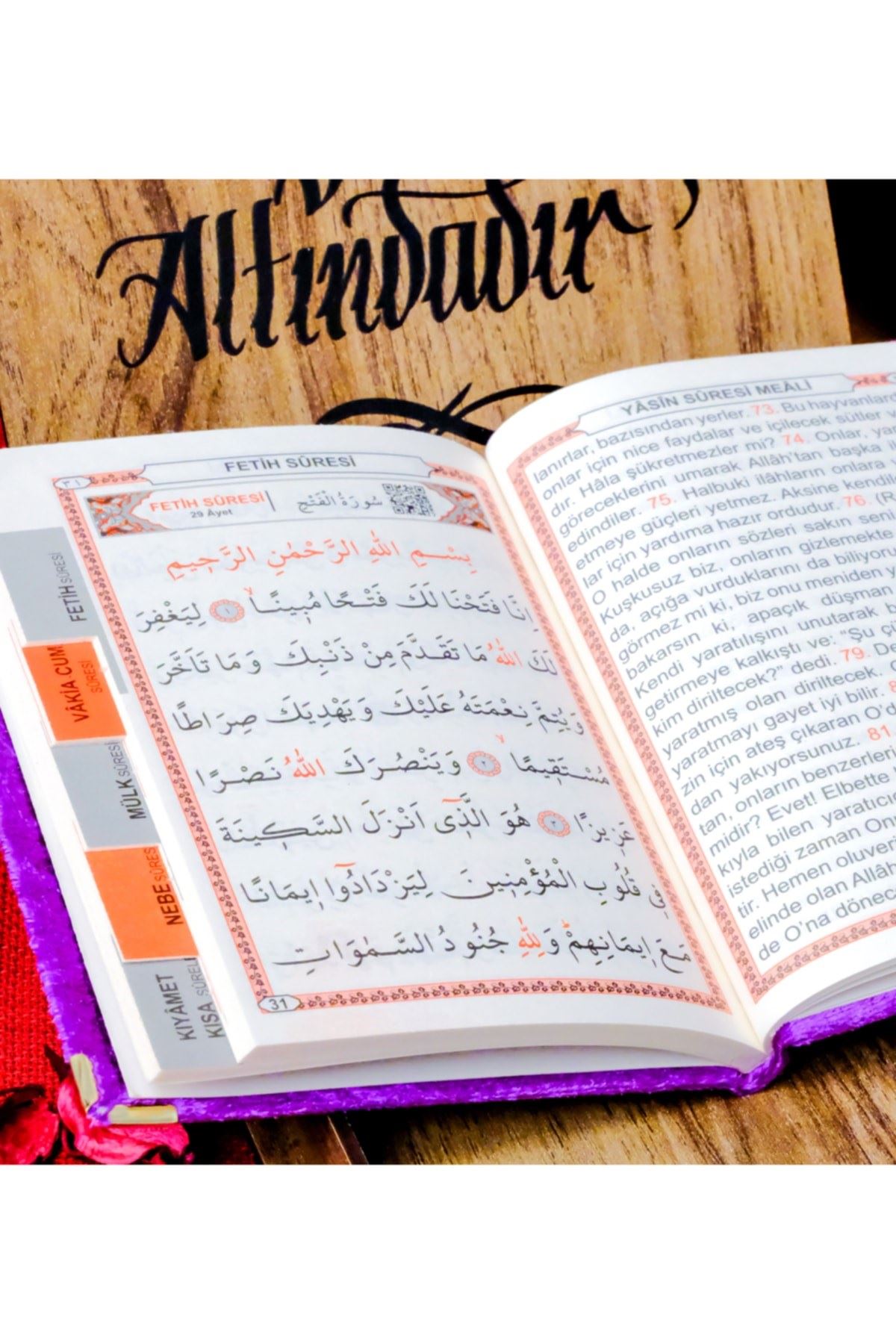 Canım Babaannem Ahşap Kutulu Mor Yasin-i Şerif Seti