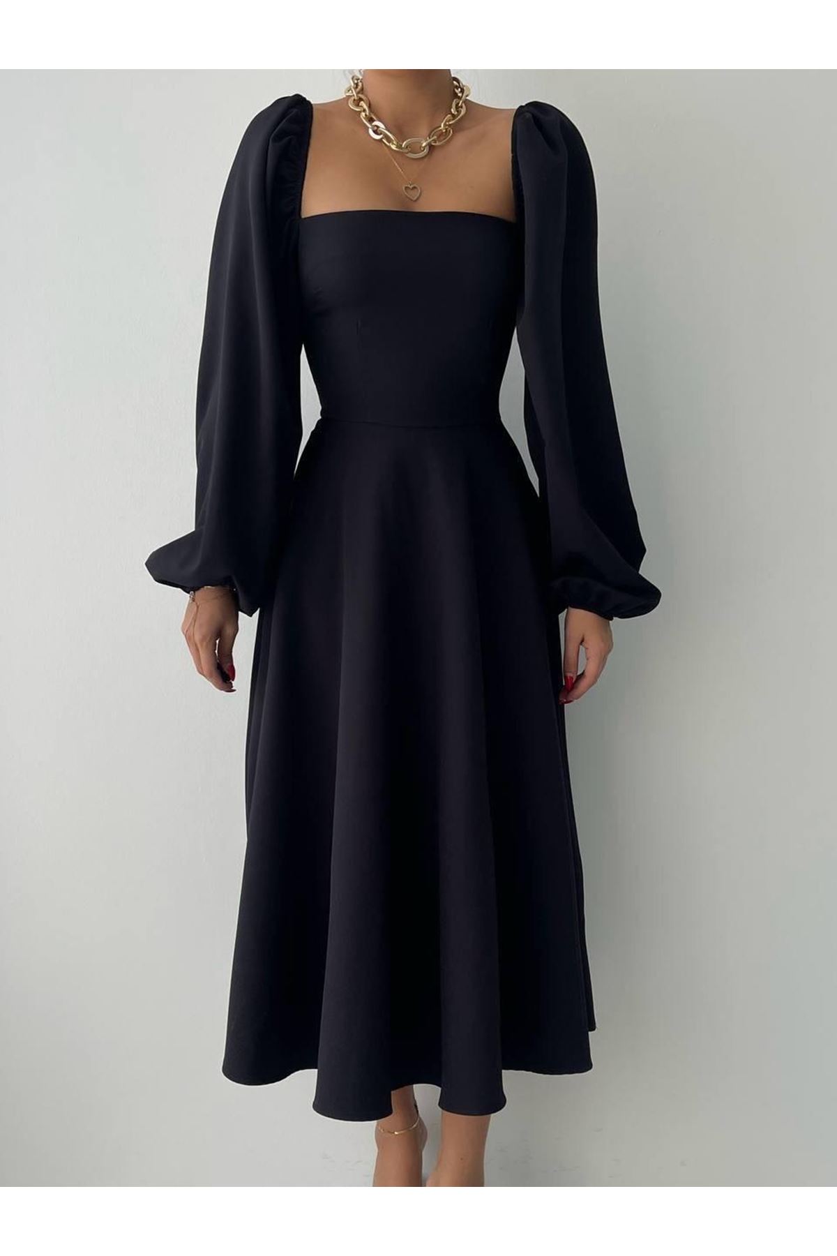 Nouna Balon Kol Elbise