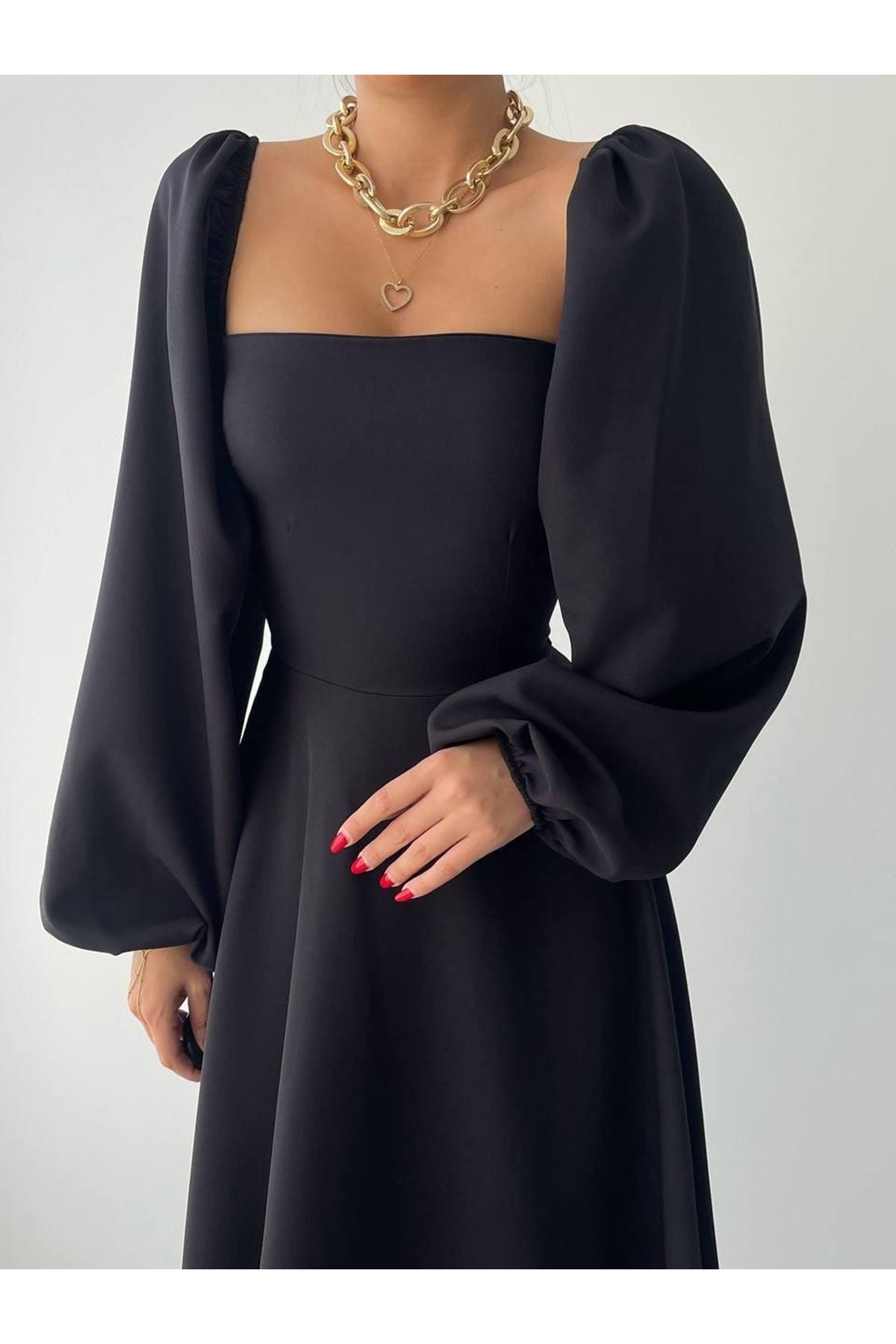 Nouna Balon Kol Elbise